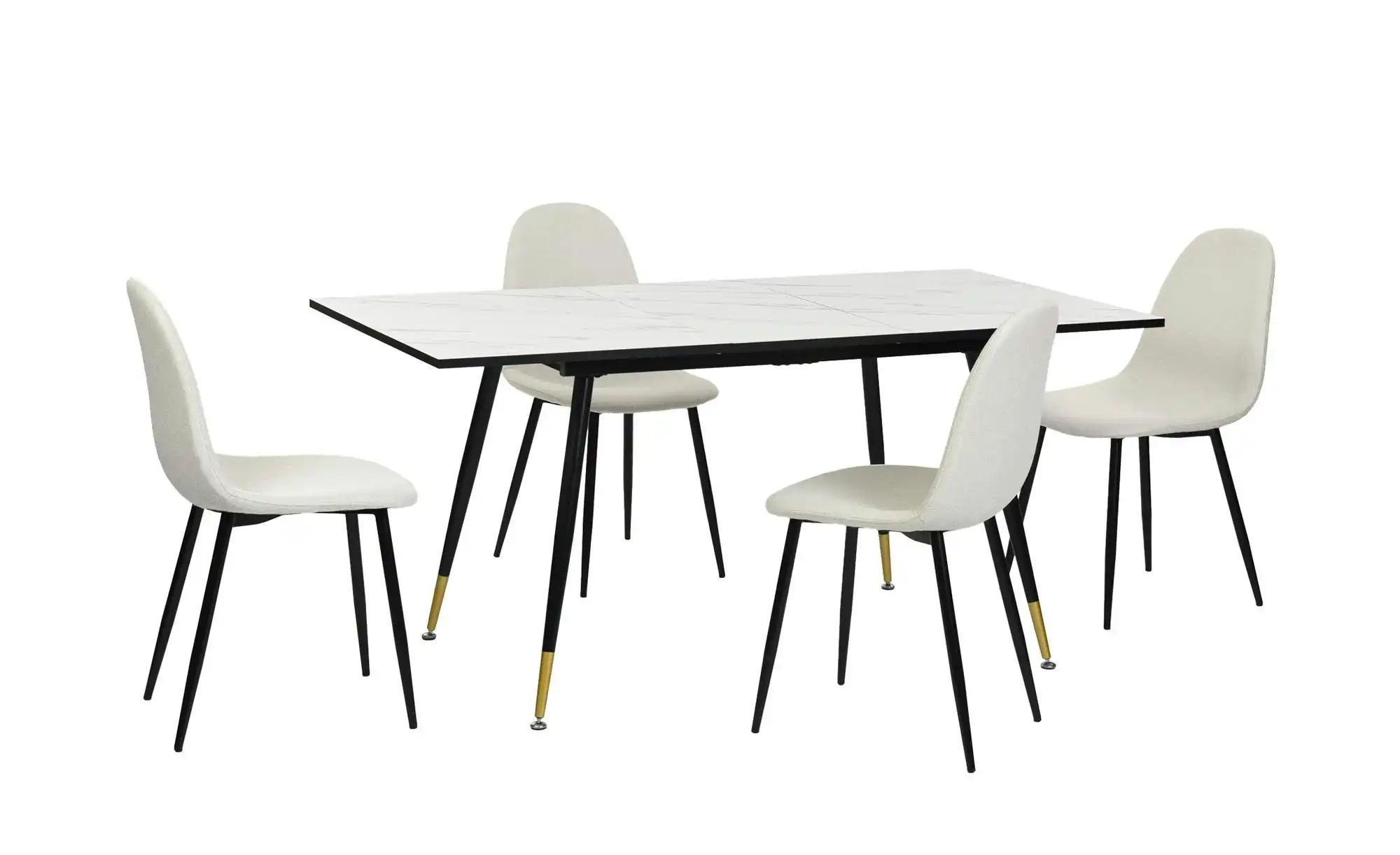 Esstischset   ¦ weiß ¦ Maße (cm): B: 120 H: 75 Tische > Essgruppen - Höffne günstig online kaufen