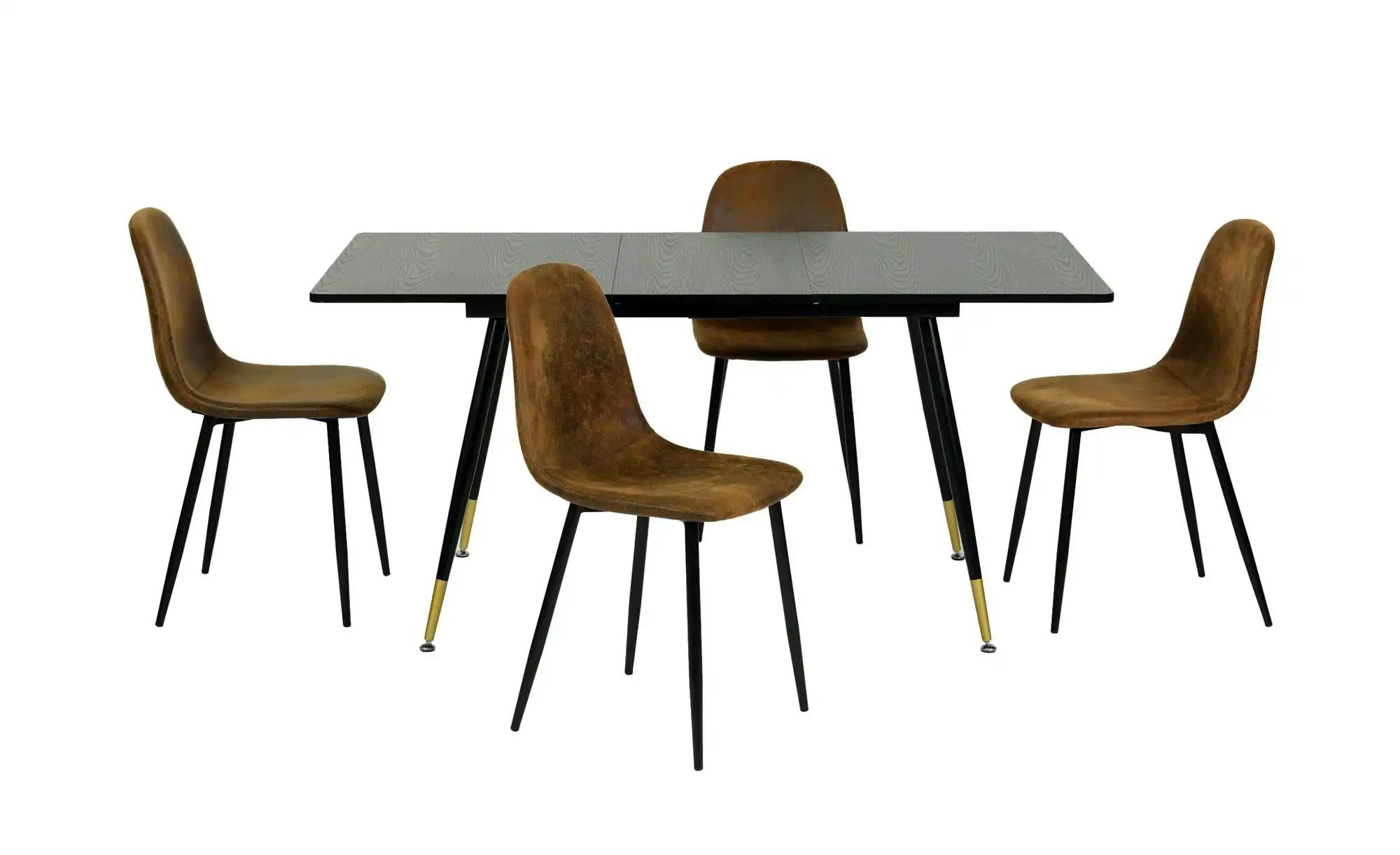 Esstischset   ¦ schwarz ¦ Maße (cm): B: 120 H: 75 Tische > Essgruppen - Höf günstig online kaufen