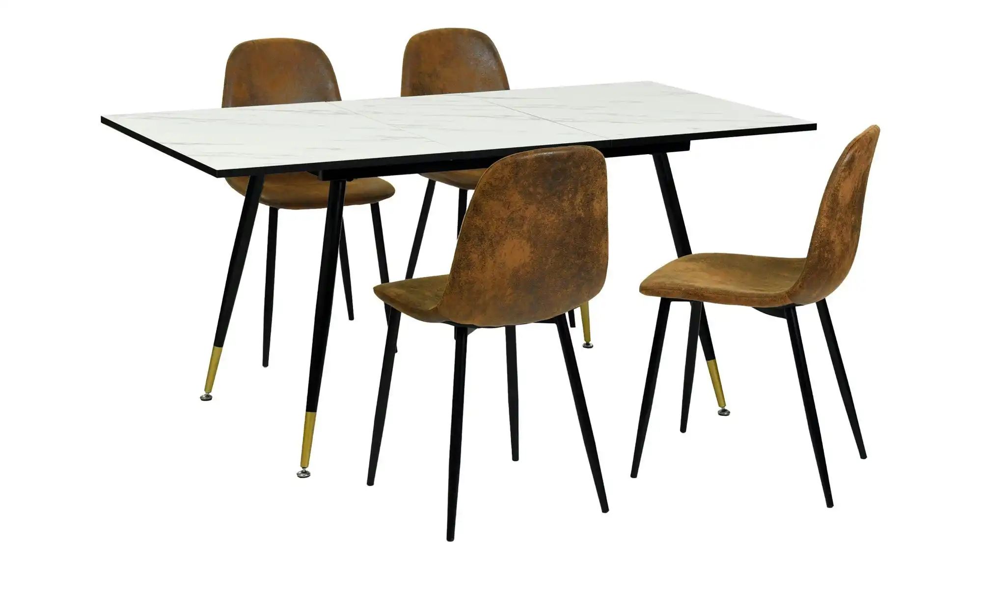 Esstischset   ¦ weiß ¦ Maße (cm): B: 120 H: 75 Tische > Essgruppen - Höffne günstig online kaufen