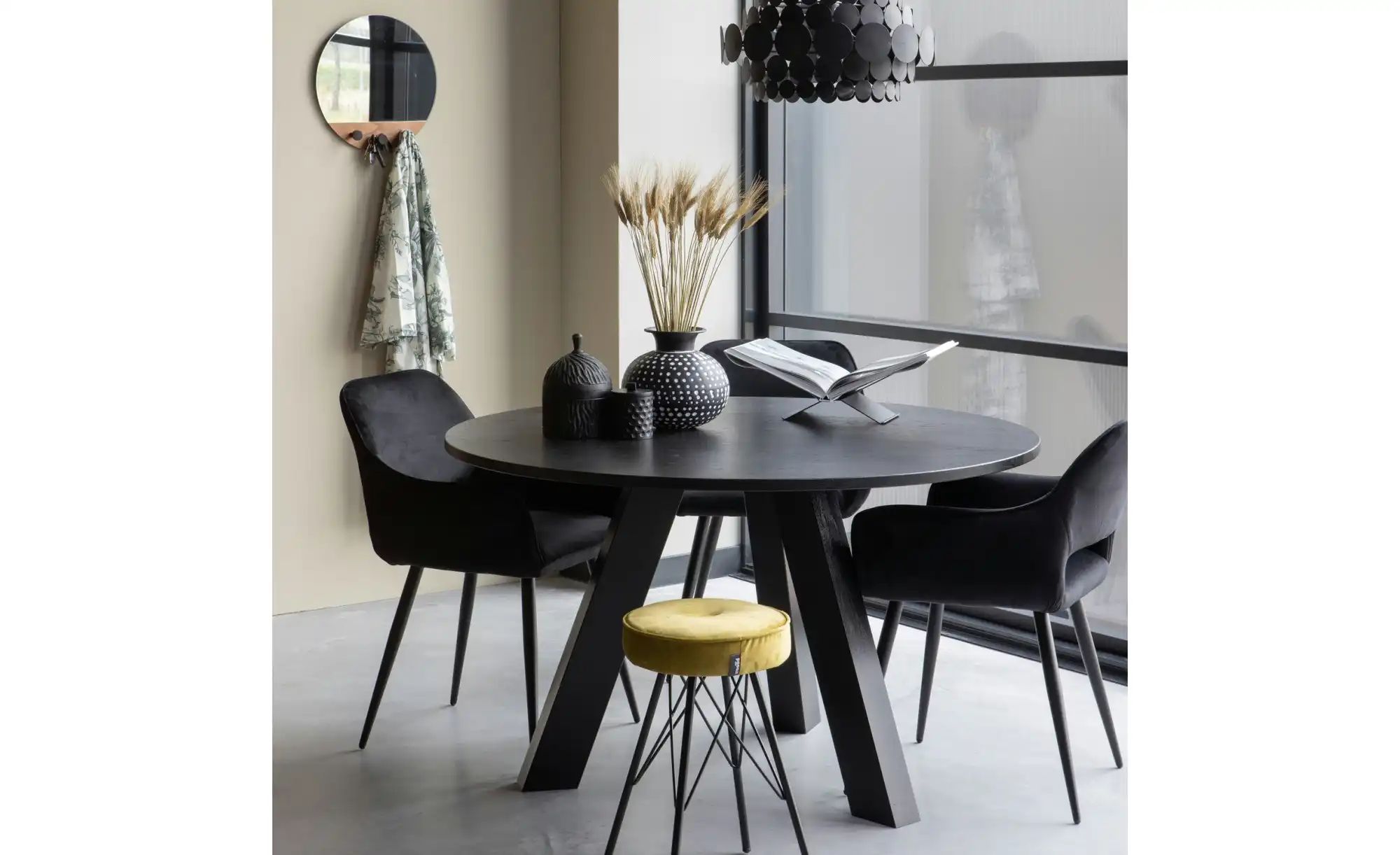 WOOOD Esszimmerstuhl 2er-Set   ¦ schwarz ¦ Maße (cm): B: 57 H: 80 Stühle > günstig online kaufen