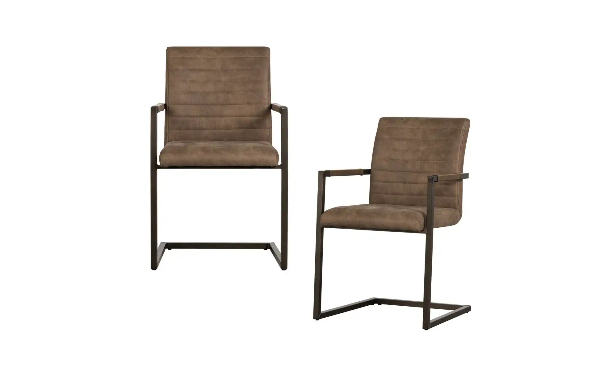 WOOOD Esszimmerstuhl 2er-Set   ¦ braun ¦ Maße (cm): B: 62 H: 87 Stühle > Po günstig online kaufen