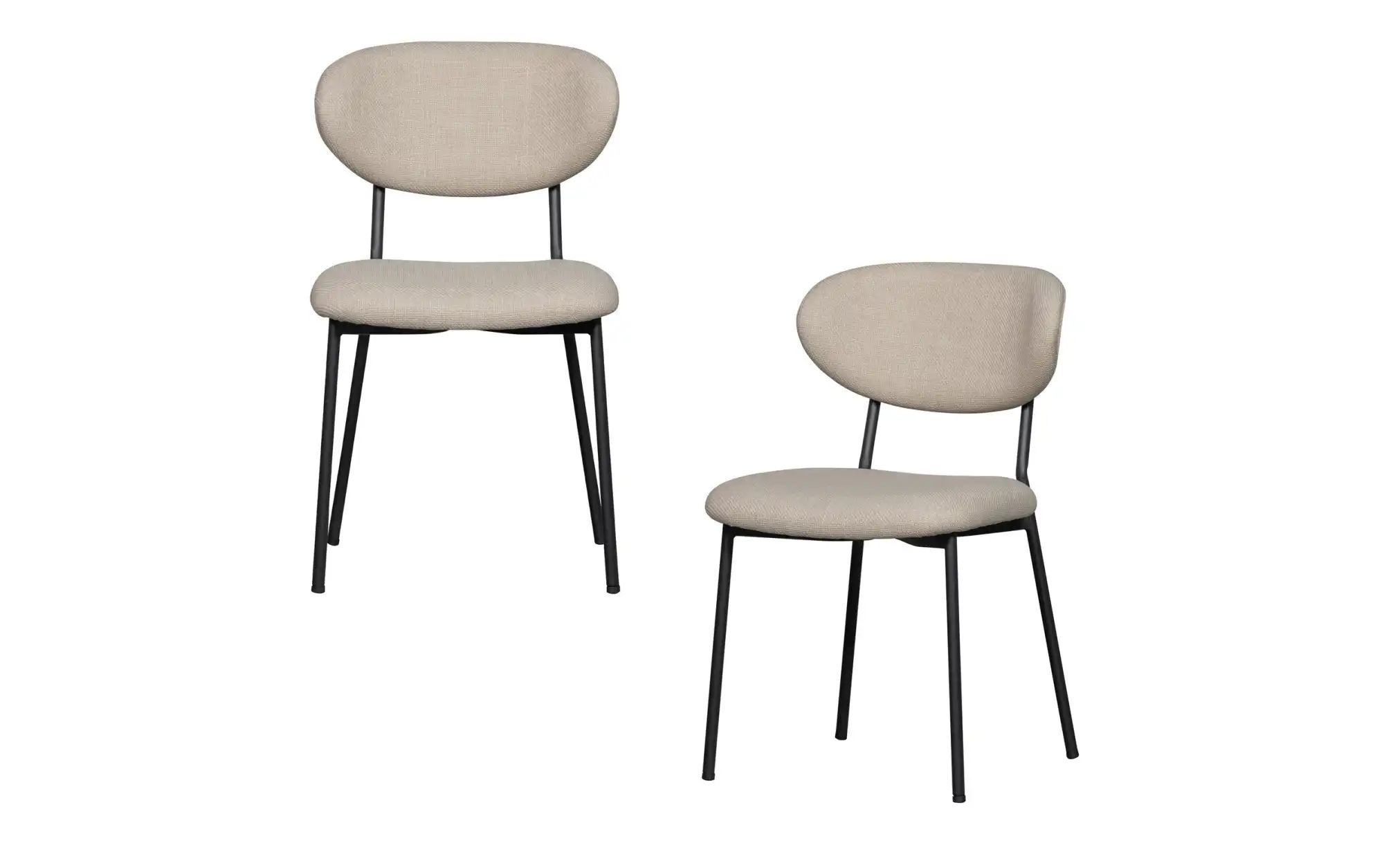 WOOOD Esszimmerstuhl – 2er Set  Kjeld  creme  Maße (cm): B: 47 H: 79 | 08714713200504