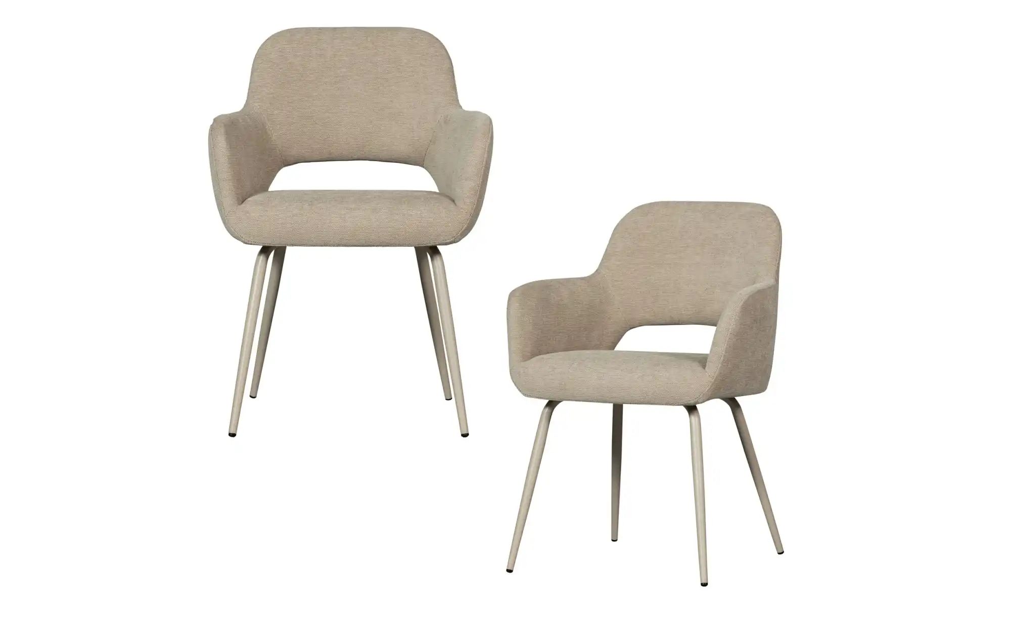Woood Braun Esszimmerstuhl "Jenny Mit Hope-Gewebtem Bezug Und Metallgestell, B 58 X T 58 X H 80 Cm", Beige (Natur, Natur), B:58cm H:80cm T:58cm, Metall, - Image 3