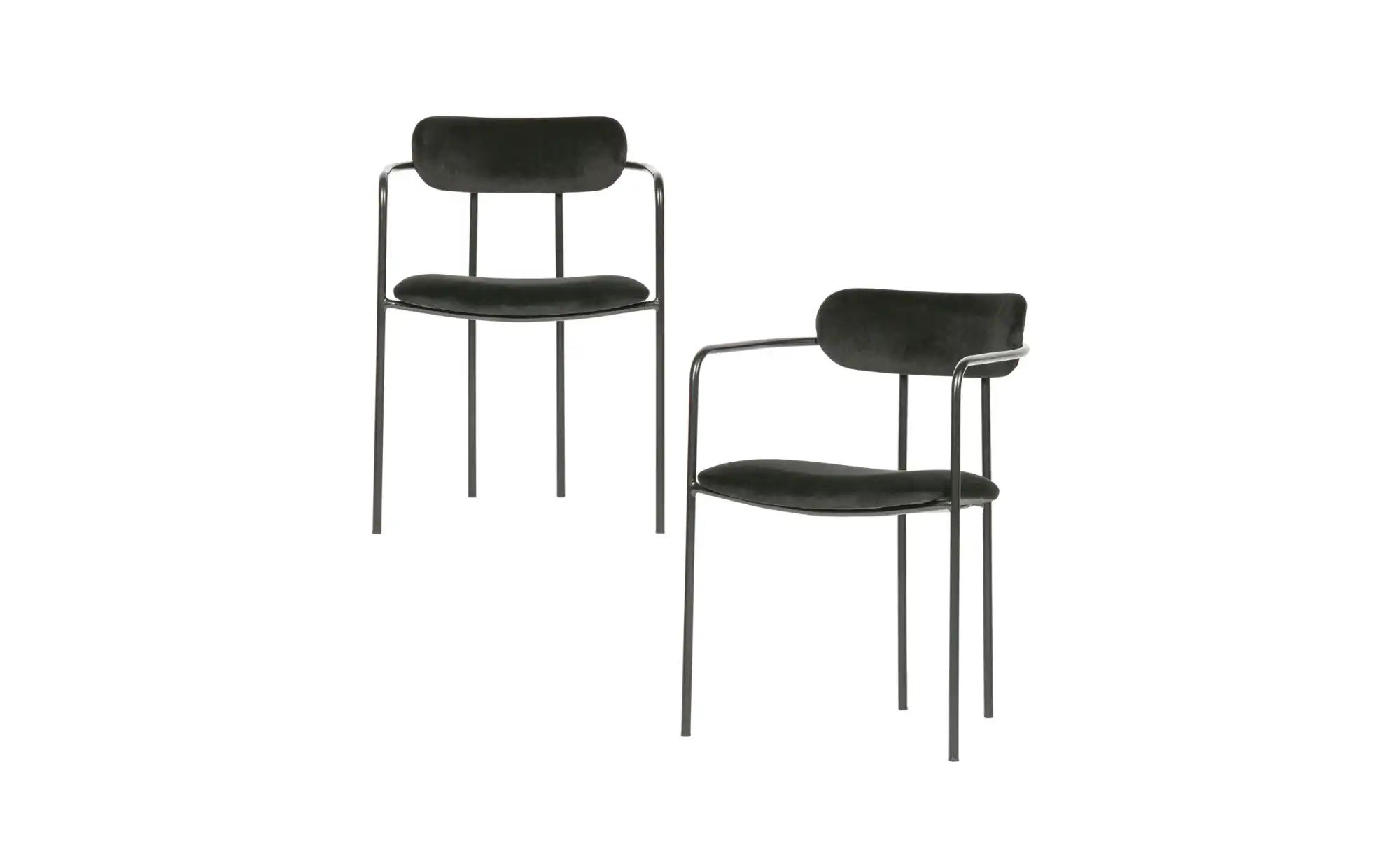 WOOOD Esszimmerstuhl – 2er Set  Ivy  schwarz  Maße (cm): B: 52 H: 74 | 08714713108244