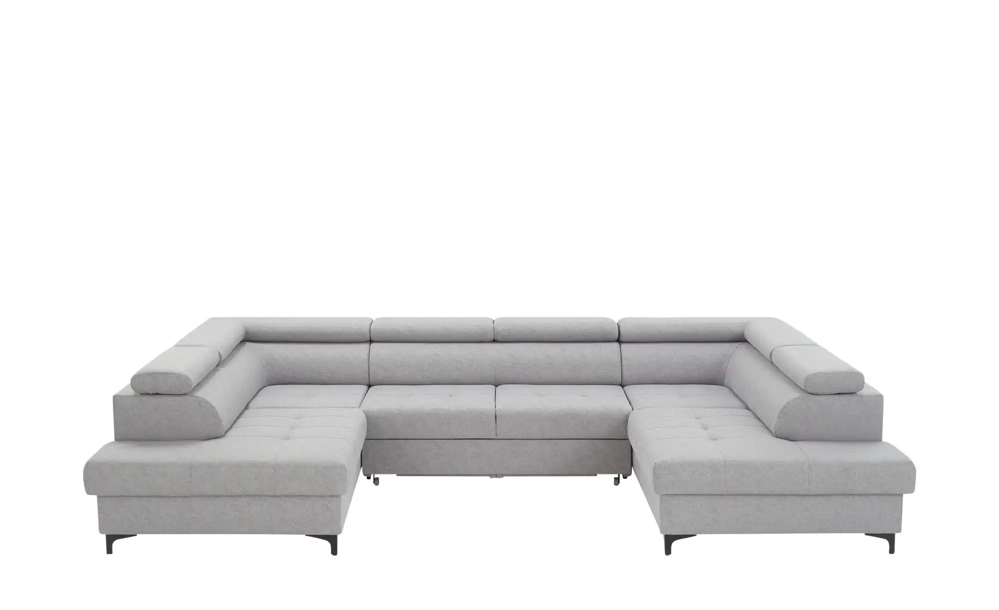 uno Wohnlandschaft aus Mikrofaser Ria ¦ grau ¦ Maße (cm): B: 335 H: 86 T: 2 günstig online kaufen