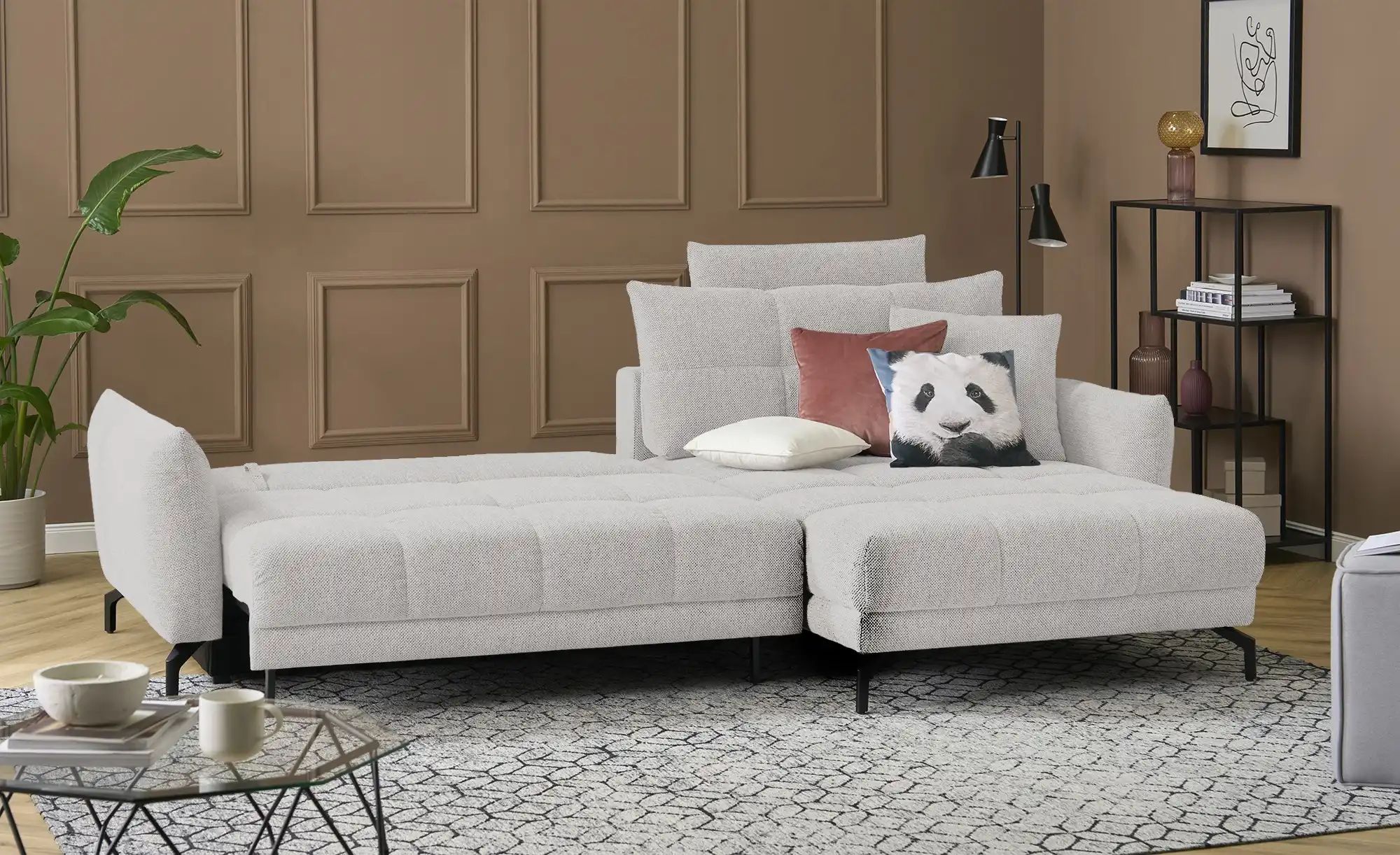 Thumbnail - bobb Ecksofa Casandra de Luxe ¦ grau ¦ Maße (cm): B: 284 H: 91 T: 191.0 Polstermöbel > Sofas > 3-Sitzer - Höffner