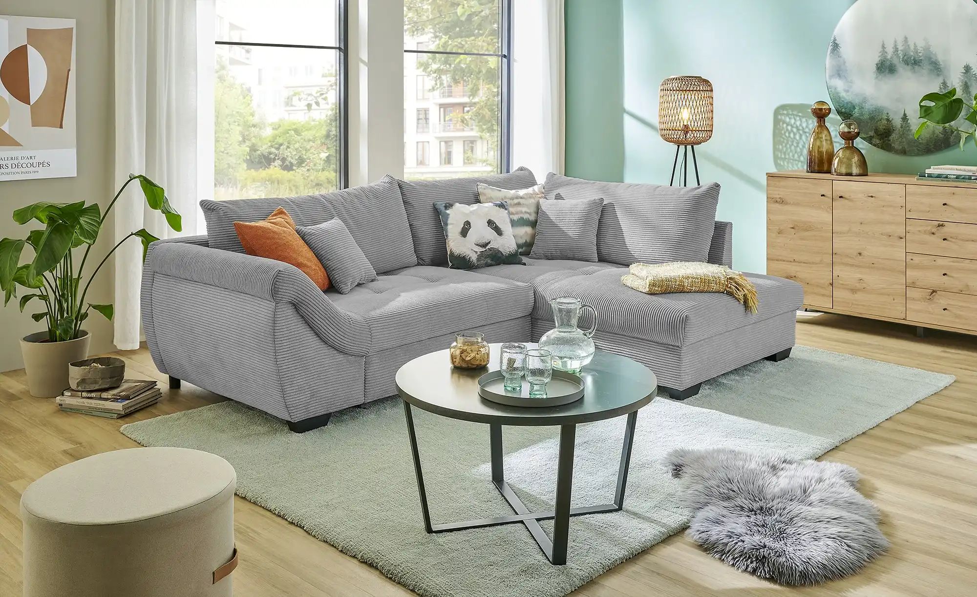bobb Ecksofa  Krissy ¦ grau ¦ Maße (cm): B: 251 H: 88 T: 190.0 Polstermöbel günstig online kaufen