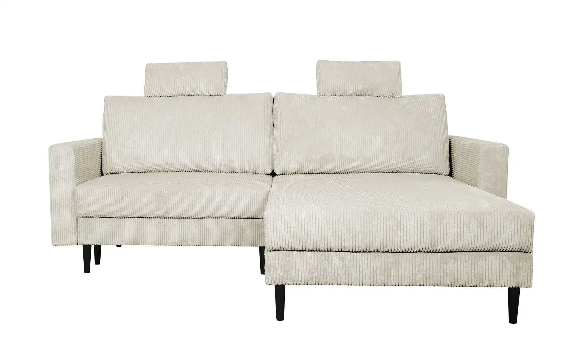 uno Ecksofa trendiger Cordstoff Livorno ¦ creme ¦ Maße (cm): B: 221 H: 105 günstig online kaufen