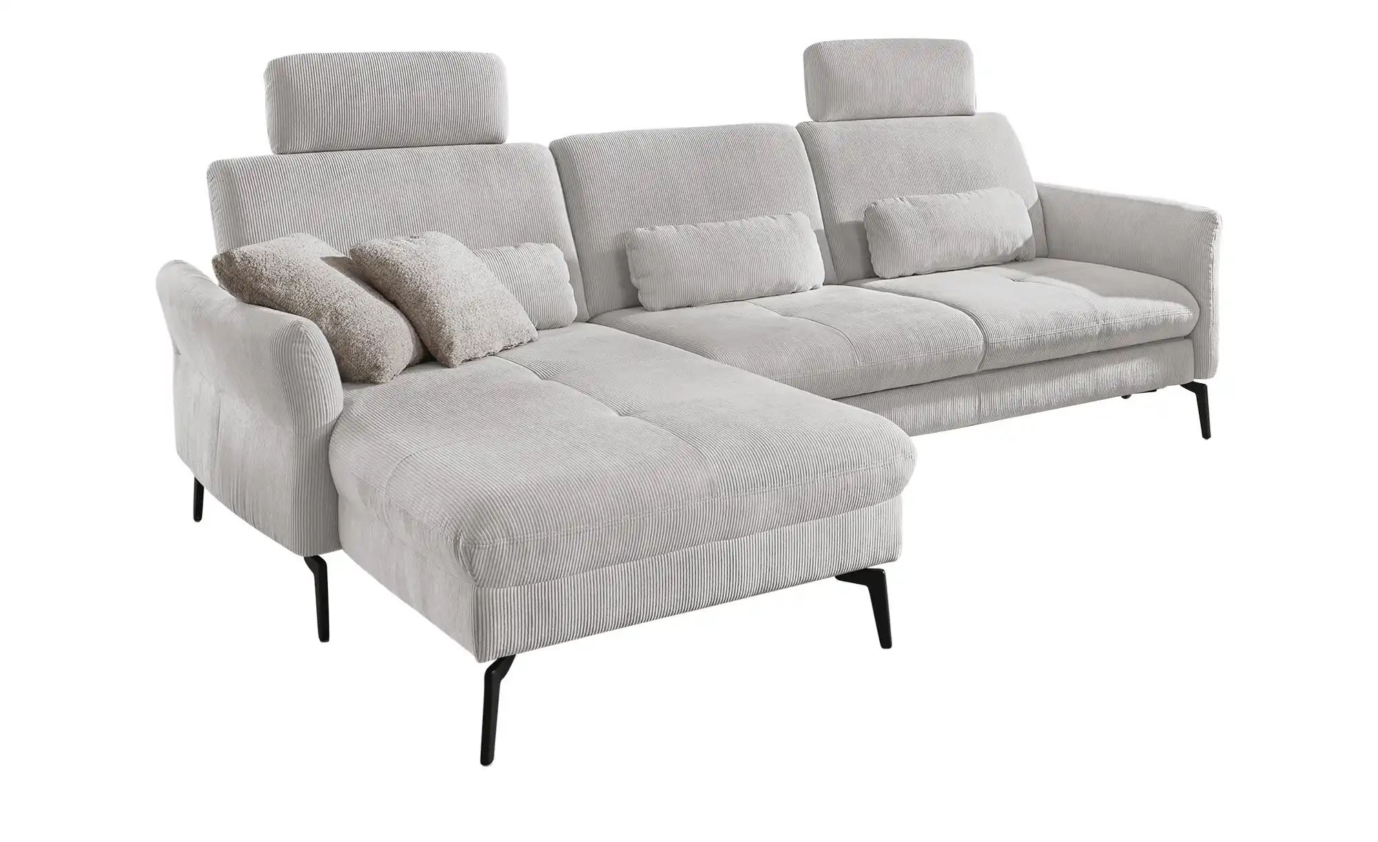 meinSofa Ecksofa Cord DANTE ¦ silber ¦ Maße (cm): B: 280 H: 91 T: 179 Polst günstig online kaufen