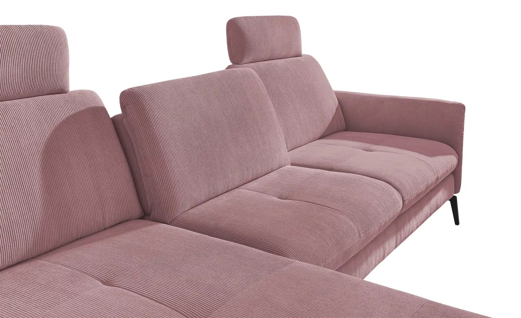 meinSofa Ecksofa Cord DANTE ¦ rosa/pink ¦ Maße (cm): B: 280 H: 91 T: 179 Po günstig online kaufen