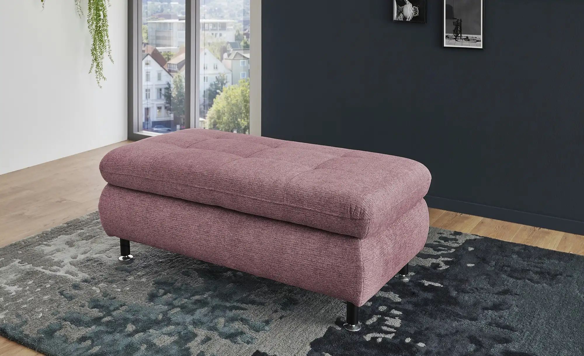 Lounge Collection Polsterhocker  Liora ¦ rosa/pink ¦ Maße (cm): B: 129 H: 4 günstig online kaufen
