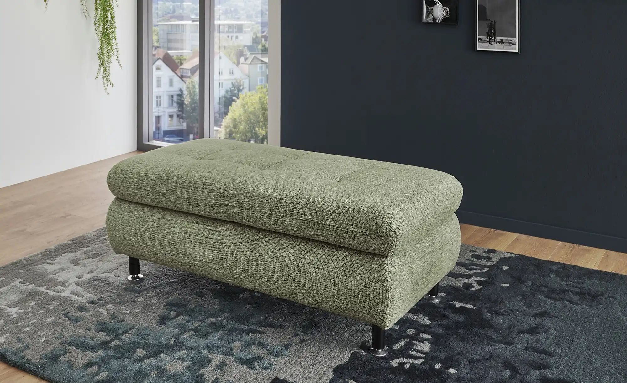 Lounge Collection Polsterhocker  Liora ¦ grün ¦ Maße (cm): B: 129 H: 47 T: günstig online kaufen