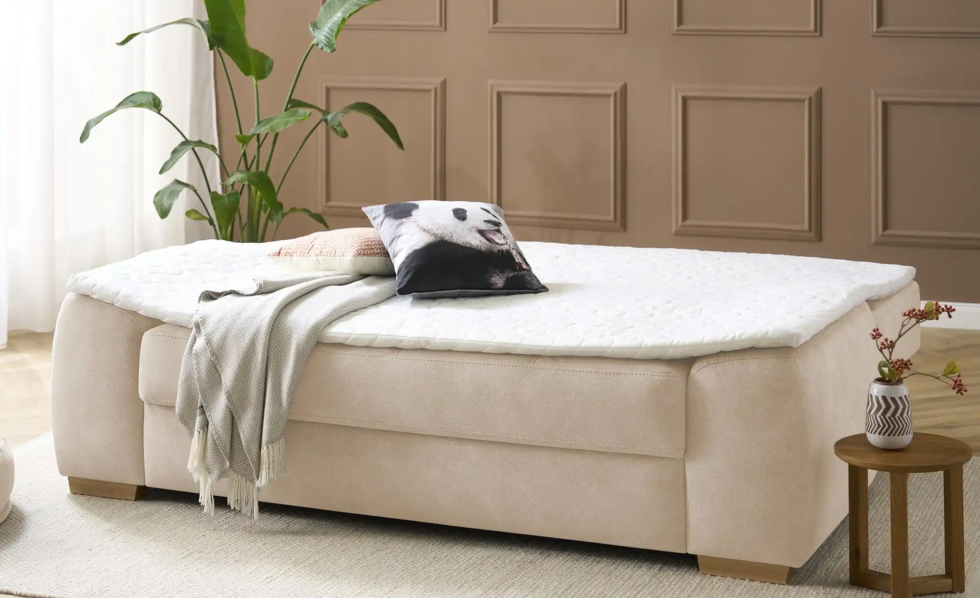 bobb Schlafsofa mit pflegeleichtem Bezugsstoff  Eleny ¦ beige ¦ Maße (cm): günstig online kaufen