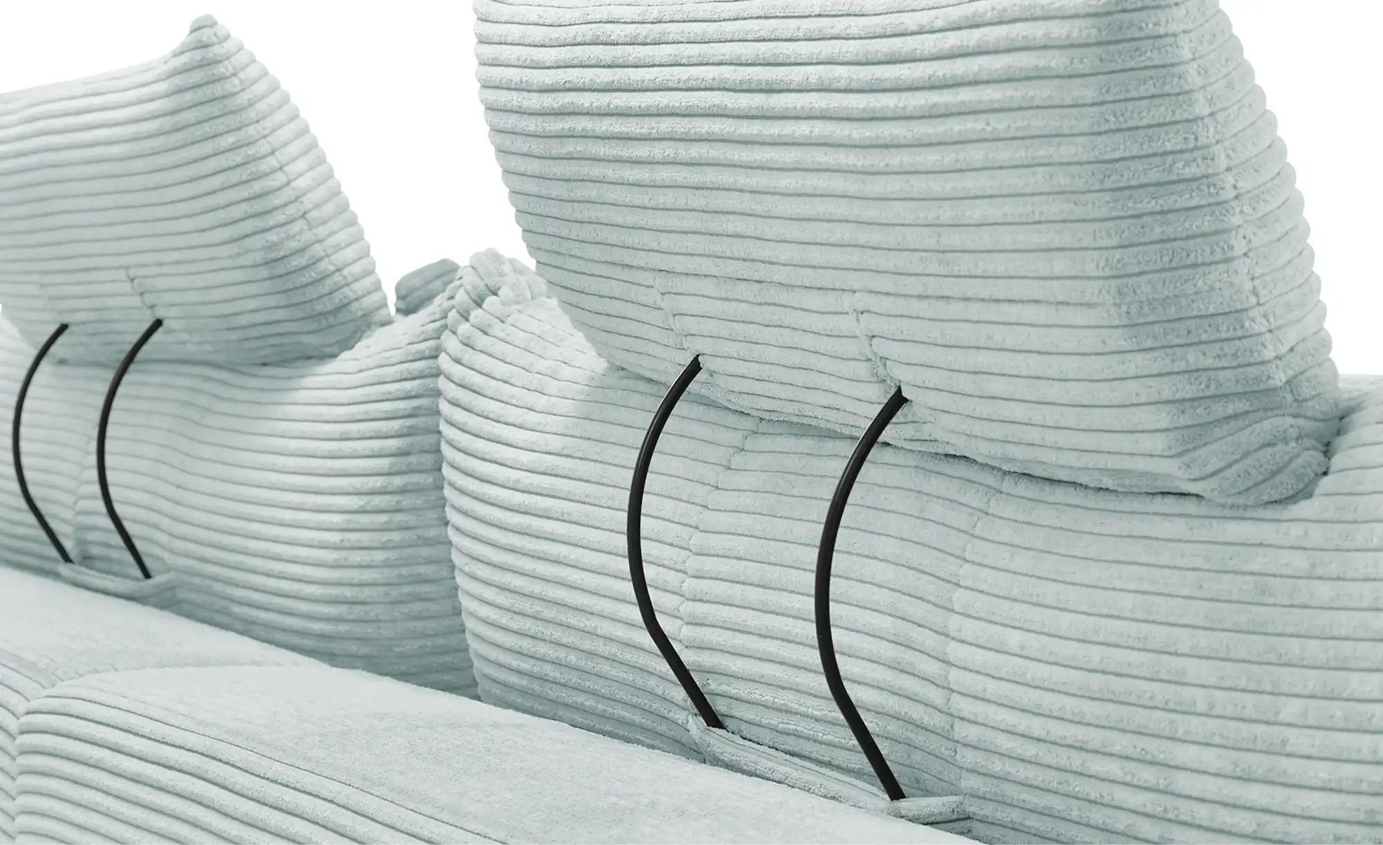 bobb Ecksofa mit trendigem Cordbezug Hella ¦ blau ¦ Maße (cm): B: 303 H: 96 günstig online kaufen