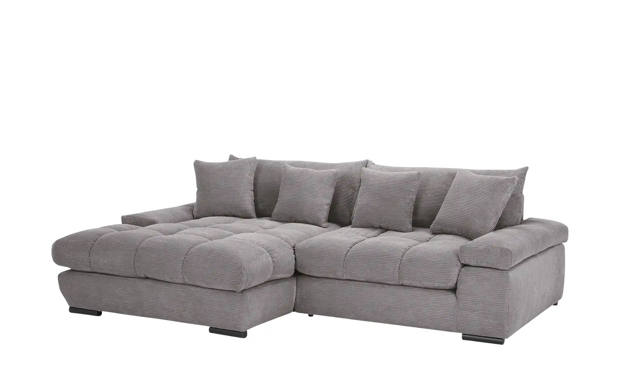 bobb Ecksofa mit trendigem Cordbezug Hella ¦ grau ¦ Maße (cm): B: 303 H: 96 günstig online kaufen