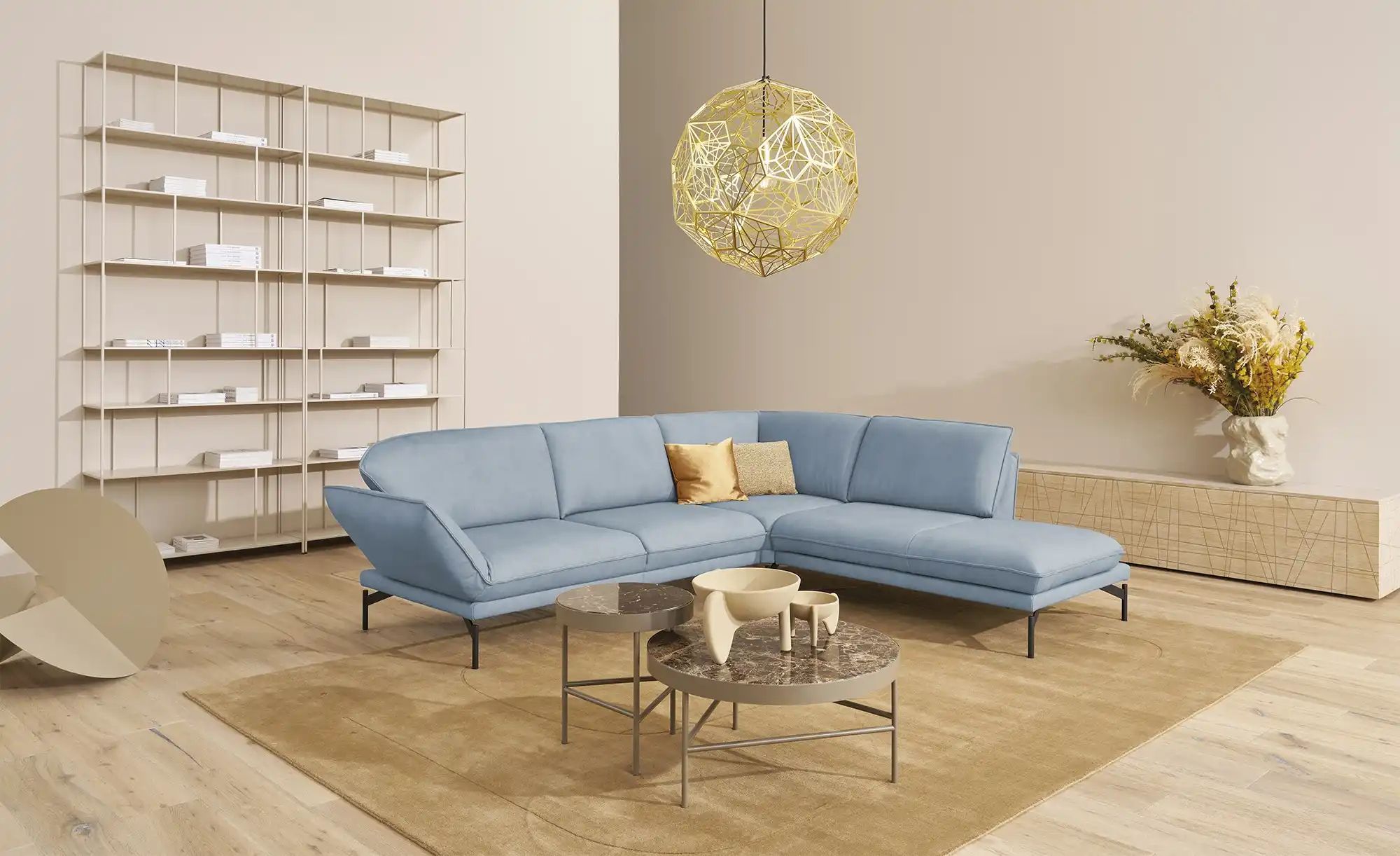 himolla Ecksofa  1478 ¦ blau ¦ Maße (cm): B: 275 H: 87 Polstermöbel > Sofas günstig online kaufen