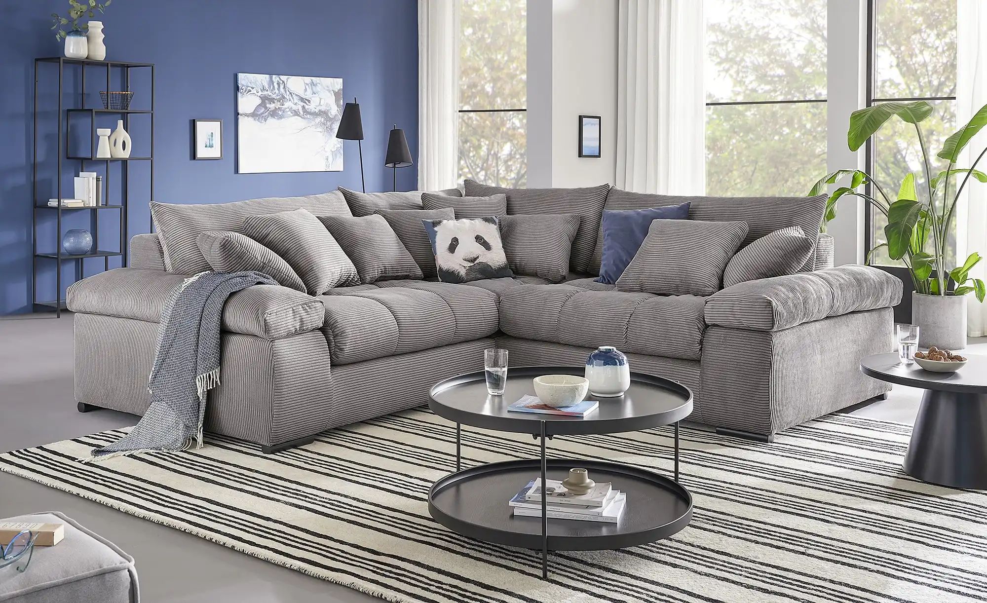 Thumbnail - bobb Ecksofa  Hella ¦ grau ¦ Maße (cm): B: 284 H: 96 T: 284.0 Polstermöbel > Sofas > 3-Sitzer - Höffner