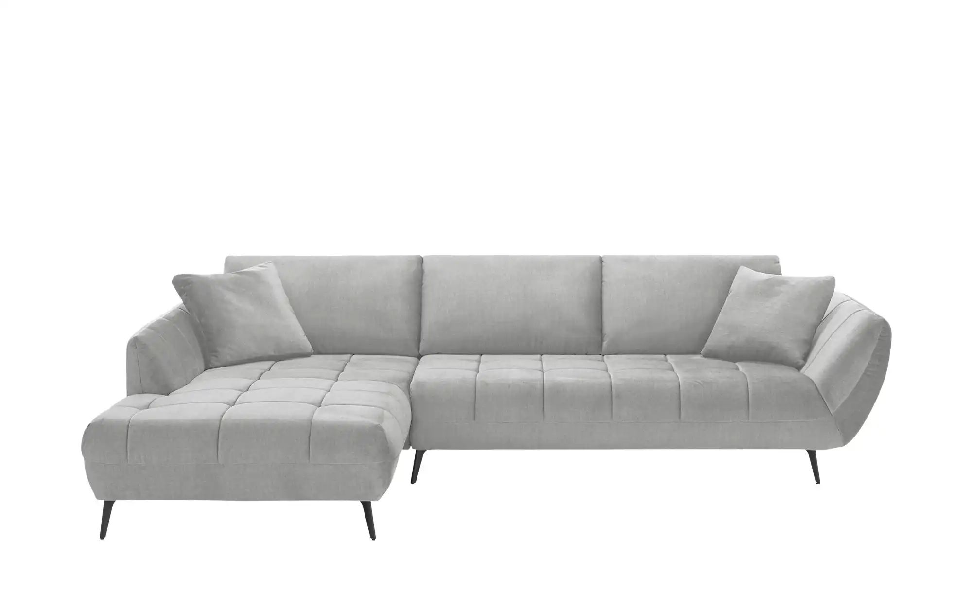 bobb Ecksofa mit Sitztiefenverstellung Carly ¦ silber ¦ Maße (cm): B: 313 H günstig online kaufen