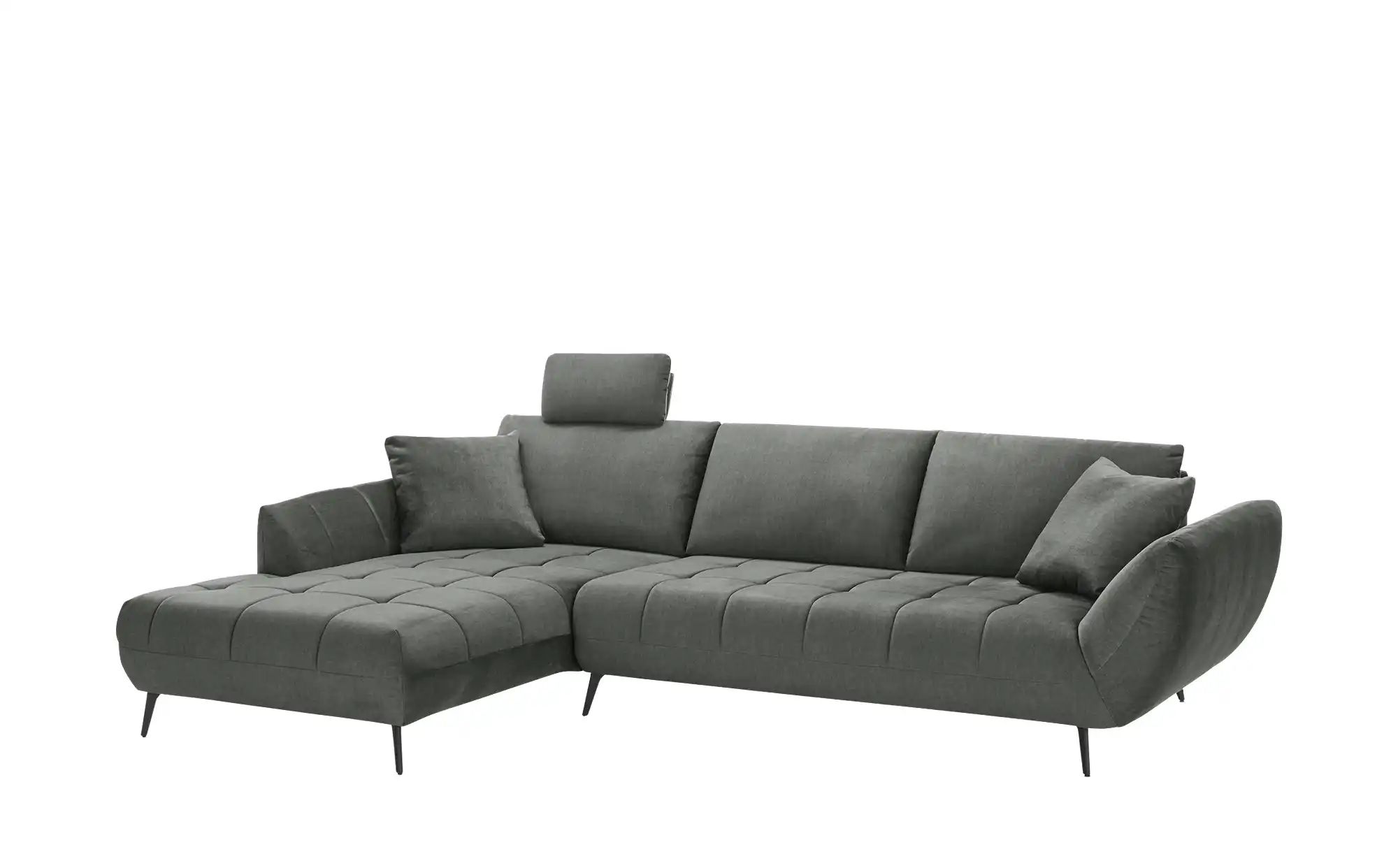 bobb Ecksofa mit Sitztiefenverstellung Carly ¦ grau ¦ Maße (cm): B: 313 H: günstig online kaufen