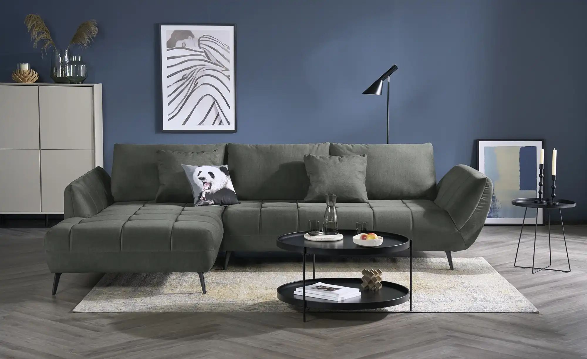 Thumbnail - bobb Ecksofa mit Sitztiefenverstellung Carly ¦ grau ¦ Maße (cm): B: 313 H: 90 T: 215.0 Polstermöbel > Sofas > Ecksofas -...