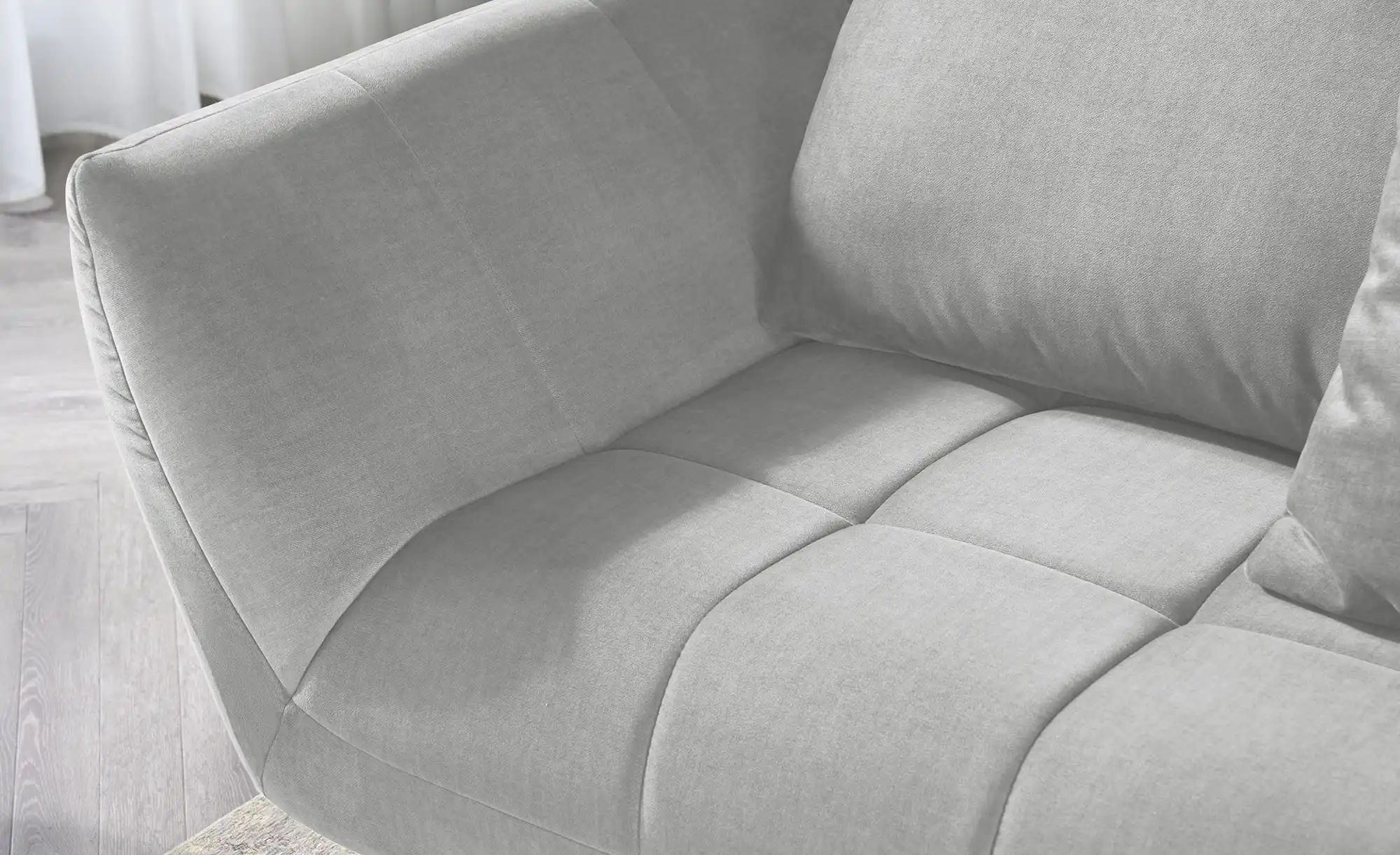 bobb Ecksofa mit Sitztiefenverstellung Carly ¦ silber ¦ Maße (cm): B: 313 H günstig online kaufen