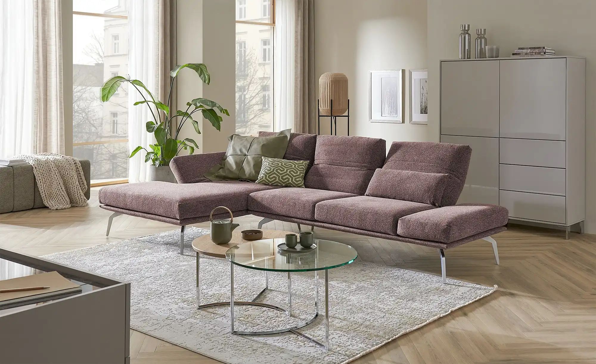 KOINOR Ecksofa  Fendo ¦ rosa/pink ¦ Maße (cm): B: 314 H: 93 T: 159 Polsterm günstig online kaufen