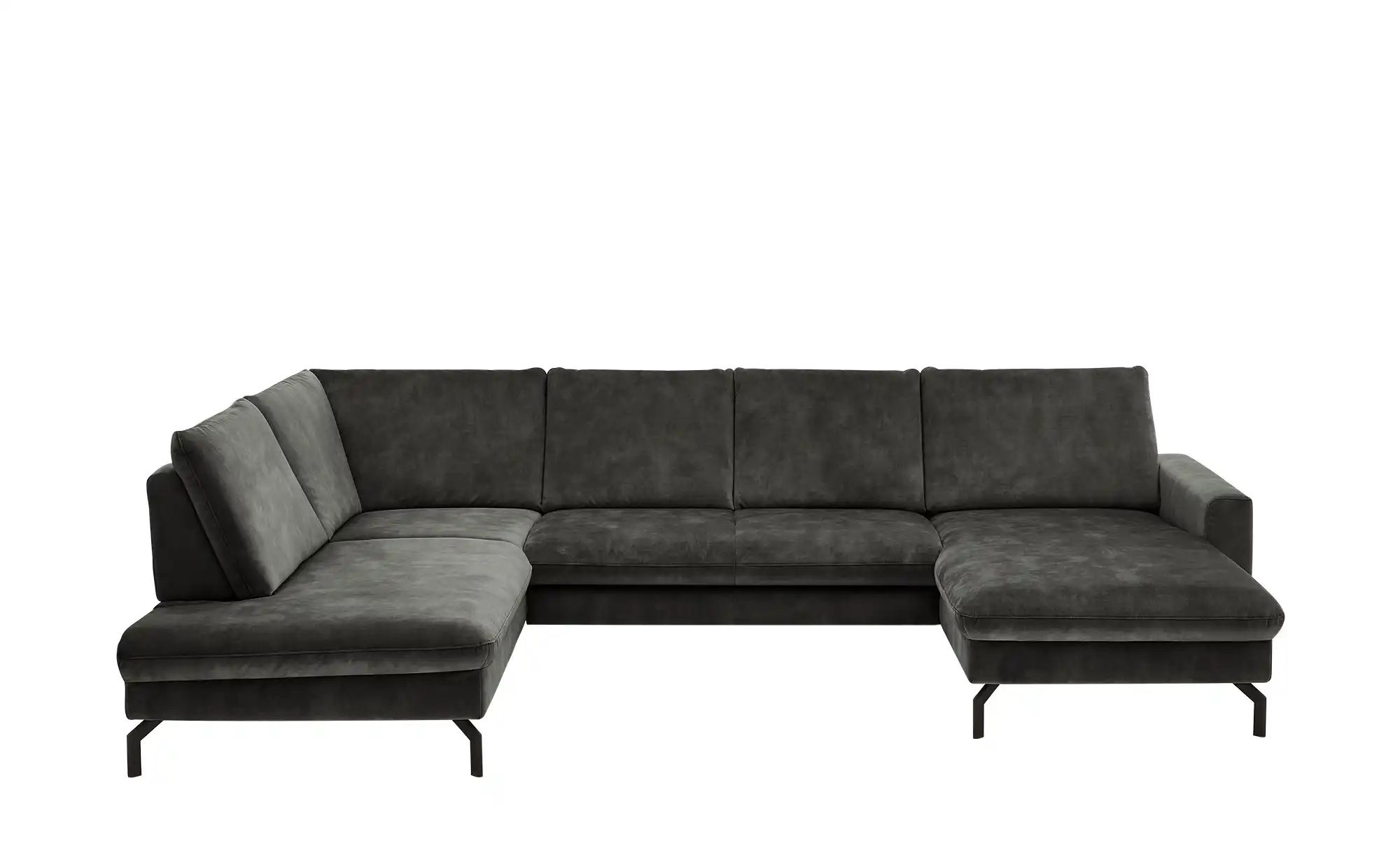 meinSofa Wohnlandschaft aus Mikrofaser Grace ¦ grau ¦ Maße (cm): B: 337 H: günstig online kaufen