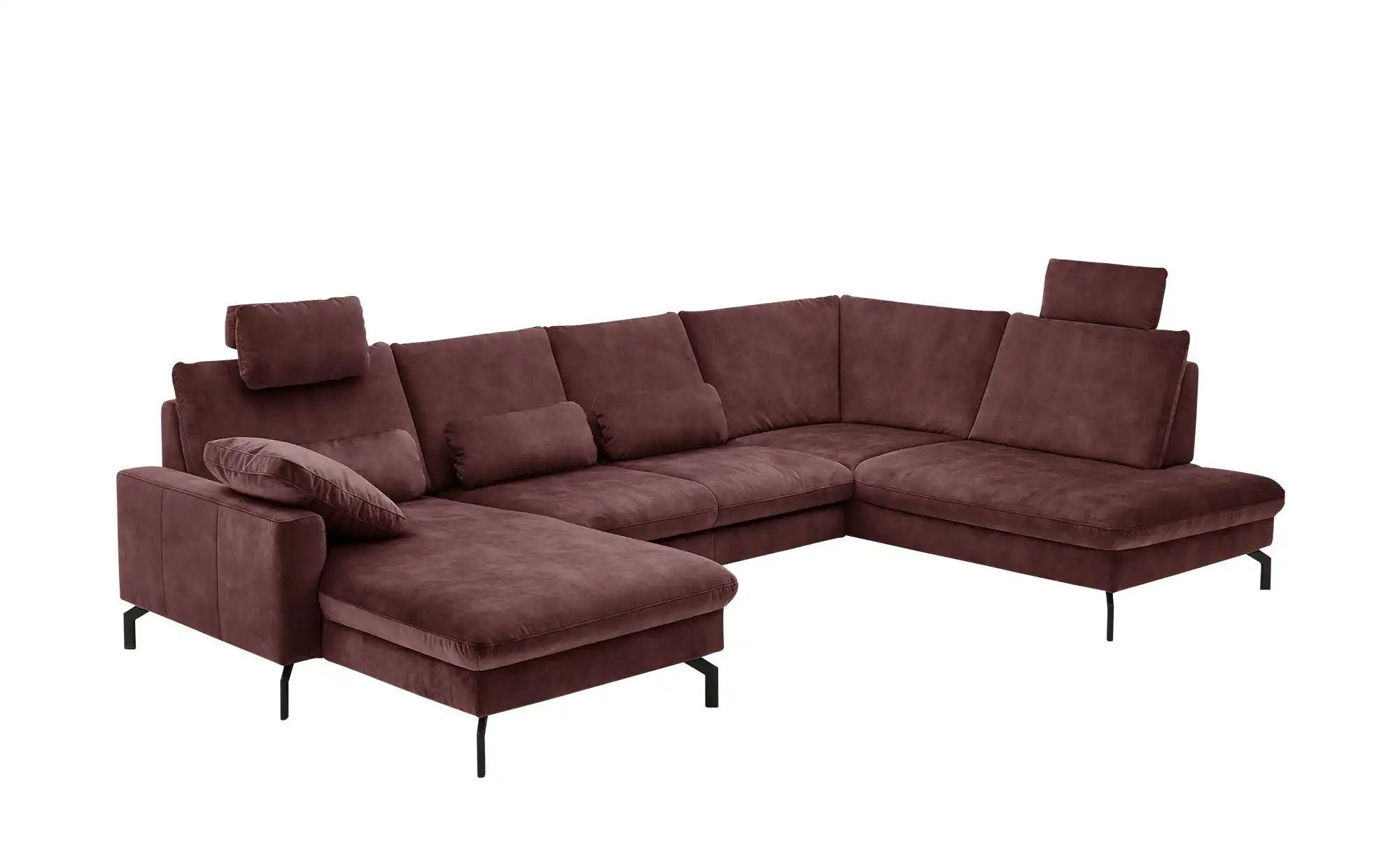 Thumbnail - meinSofa Wohnlandschaft aus Mikrofaser Grace ¦ rot ¦ Maße (cm): B: 332 H: 89 T: 220.0 Polstermöbel > Sofas > Schlafsofas...