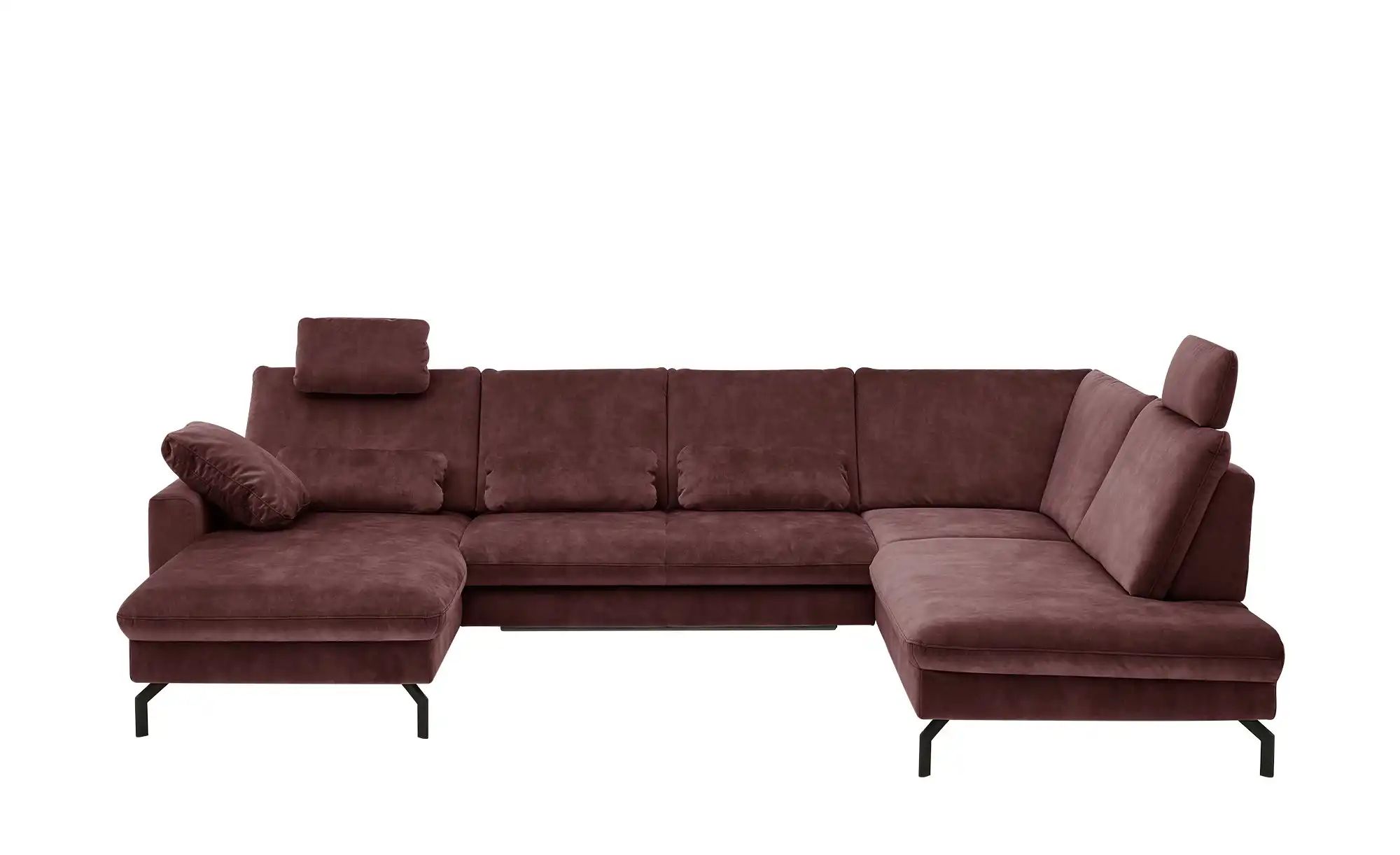 meinSofa Wohnlandschaft aus Mikrofaser Grace ¦ rot ¦ Maße (cm): B: 332 H: 8 günstig online kaufen