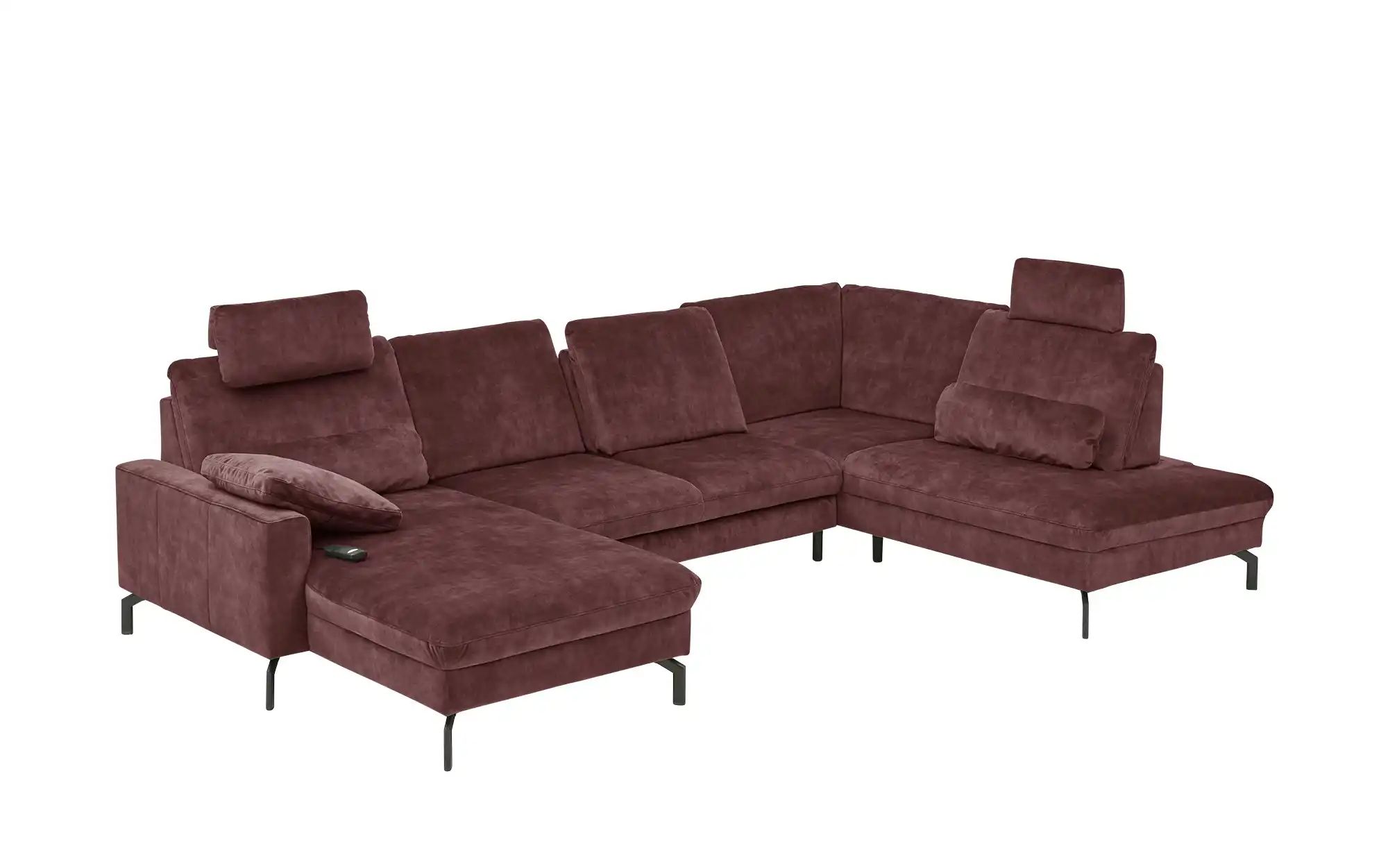 Thumbnail - meinSofa Wohnlandschaft aus Mikrofaser Grace ¦ rot ¦ Maße (cm): B: 332 H: 89 T: 220.0 Polstermöbel > Sofas > Schlafsofas...