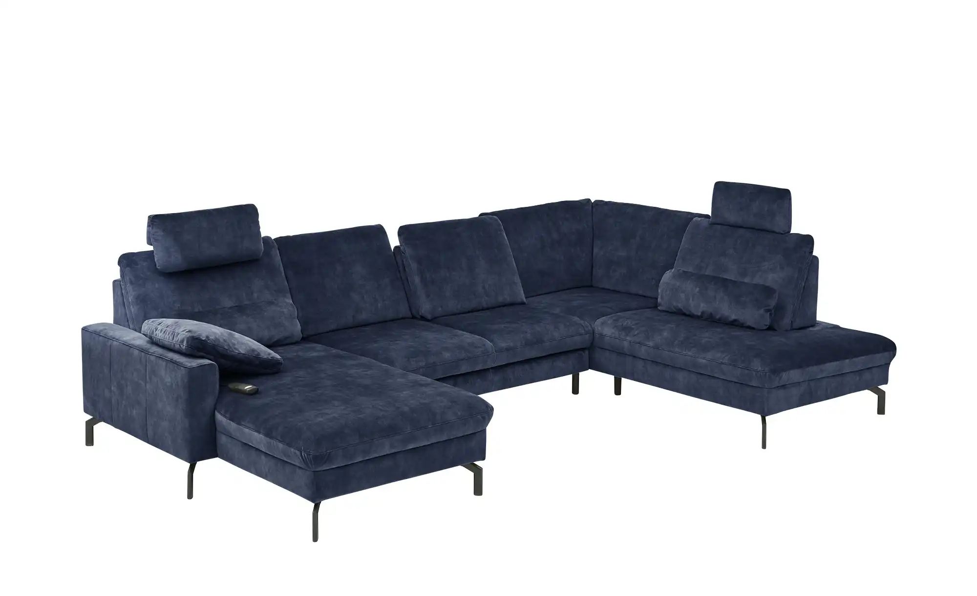 meinSofa Wohnlandschaft aus Mikrofaser Grace ¦ blau ¦ Maße (cm): B: 332 H: günstig online kaufen