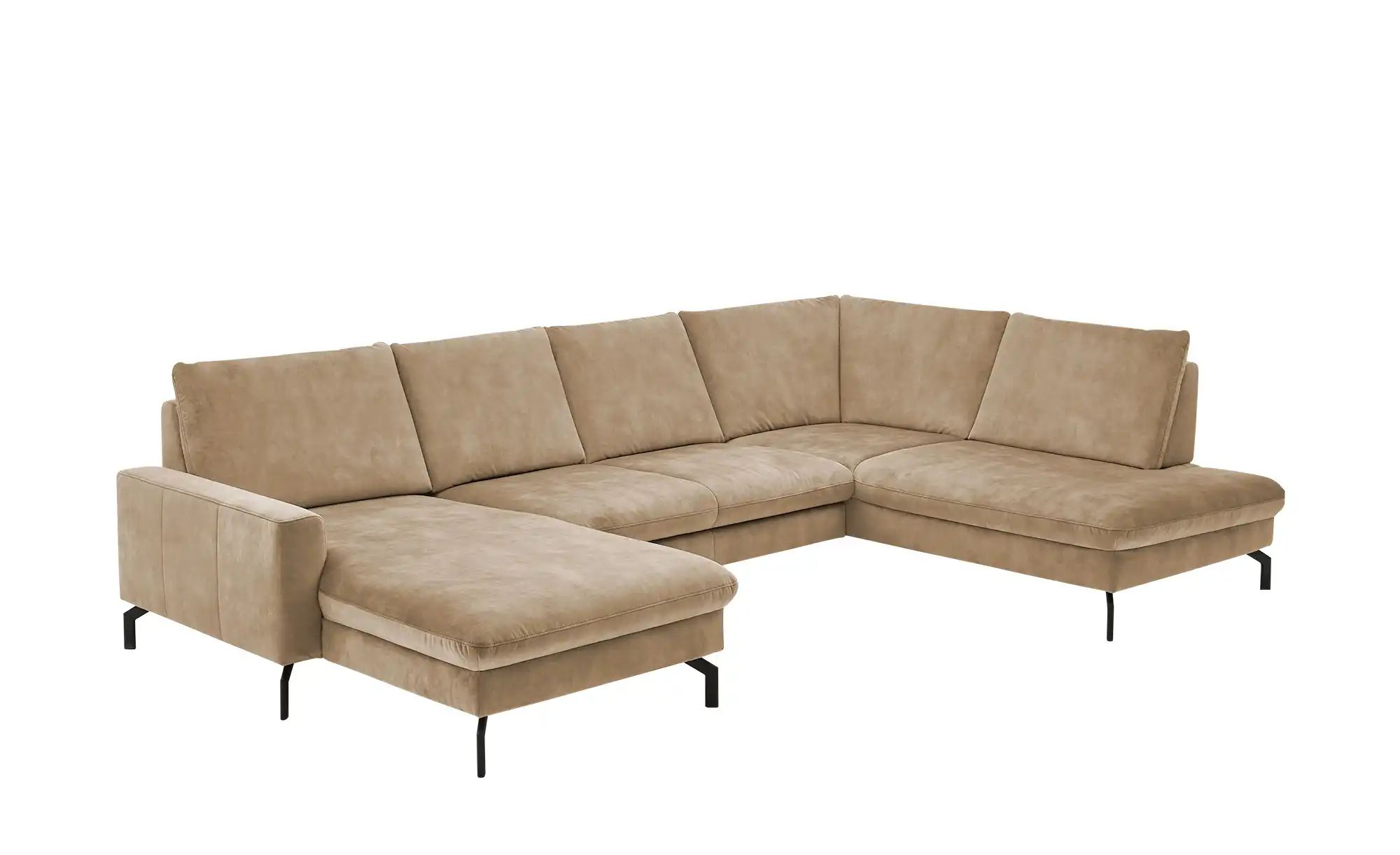 meinSofa Wohnlandschaft aus Mikrofaser Grace ¦ beige ¦ Maße (cm): B: 337 H: günstig online kaufen