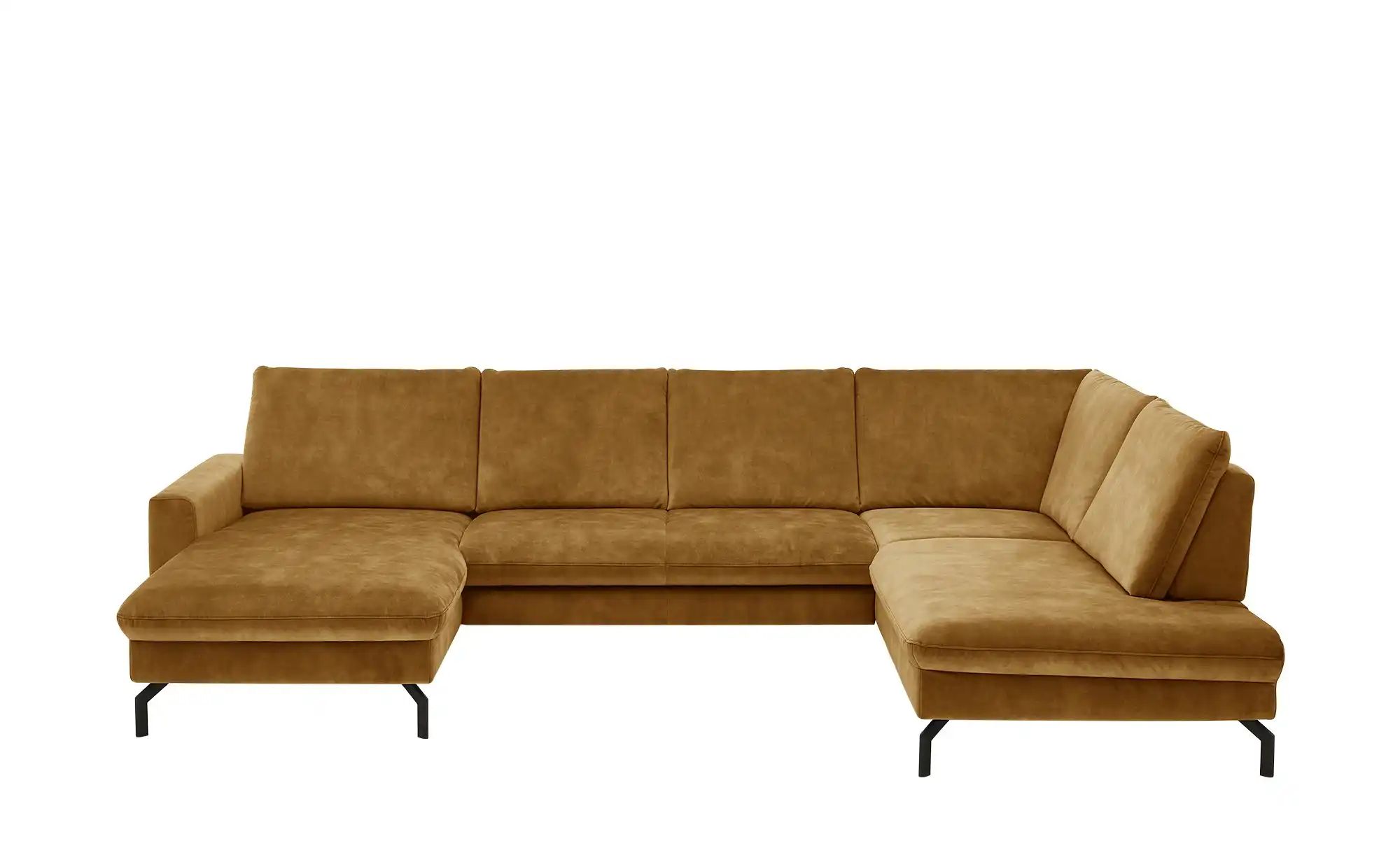 meinSofa Wohnlandschaft aus Mikrofaser Grace ¦ gold ¦ Maße (cm): B: 337 H: günstig online kaufen