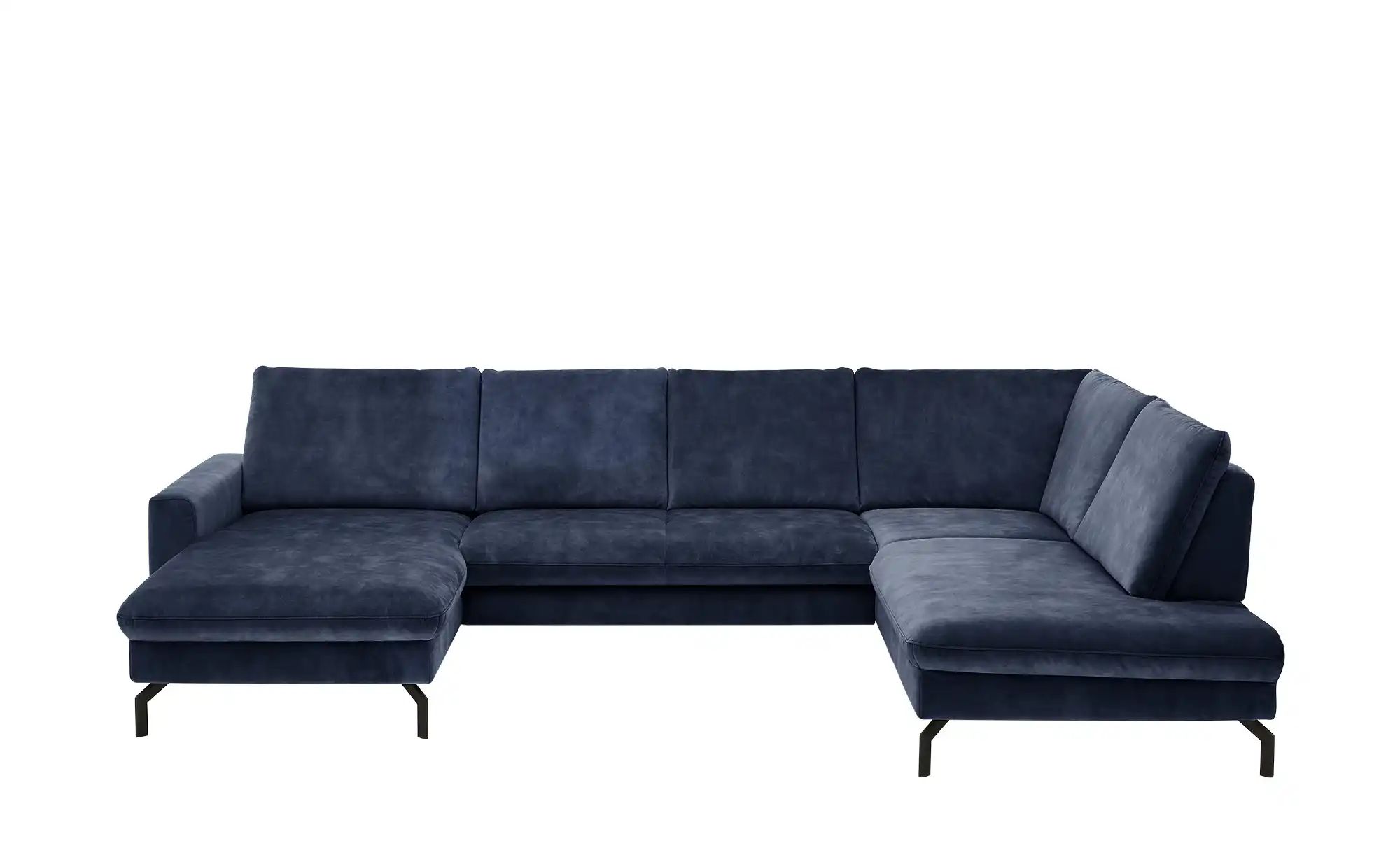 meinSofa Wohnlandschaft aus Mikrofaser Grace ¦ blau ¦ Maße (cm): B: 337 H: günstig online kaufen