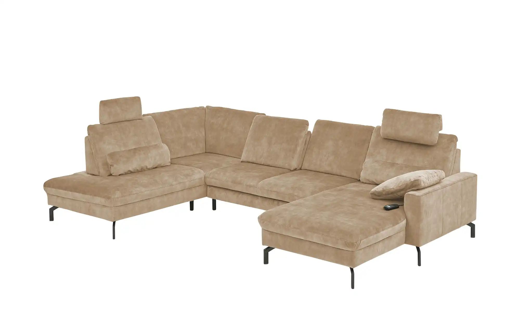 meinSofa Wohnlandschaft aus Mikrofaser Grace ¦ beige ¦ Maße (cm): B: 332 H: günstig online kaufen