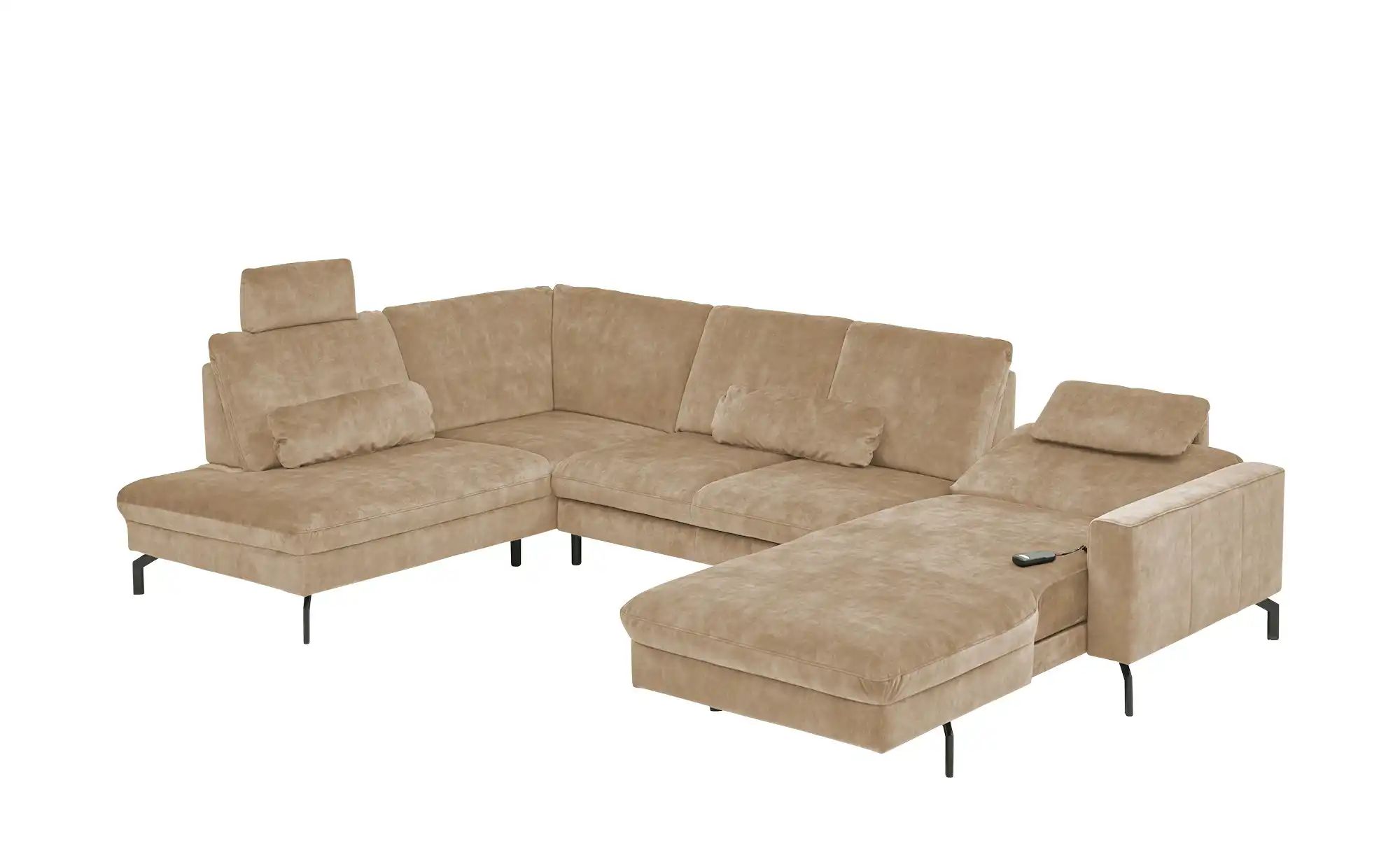 Thumbnail - meinSofa Wohnlandschaft aus Mikrofaser Grace ¦ beige ¦ Maße (cm): B: 332 H: 89 T: 220.0 Polstermöbel > Sofas > Wohnlands...
