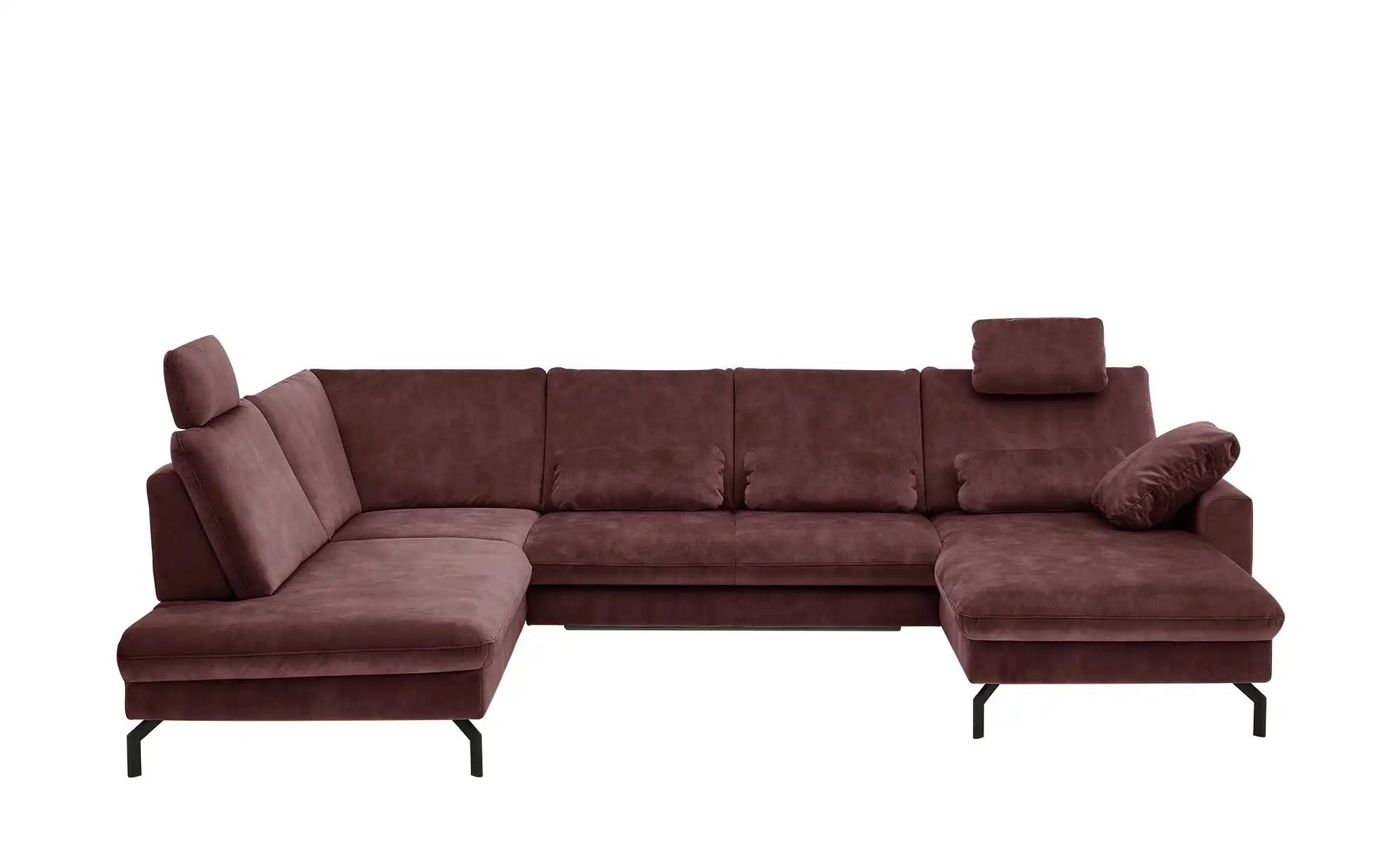 meinSofa Wohnlandschaft aus Mikrofaser Grace ¦ rot ¦ Maße (cm): B: 332 H: 8 günstig online kaufen