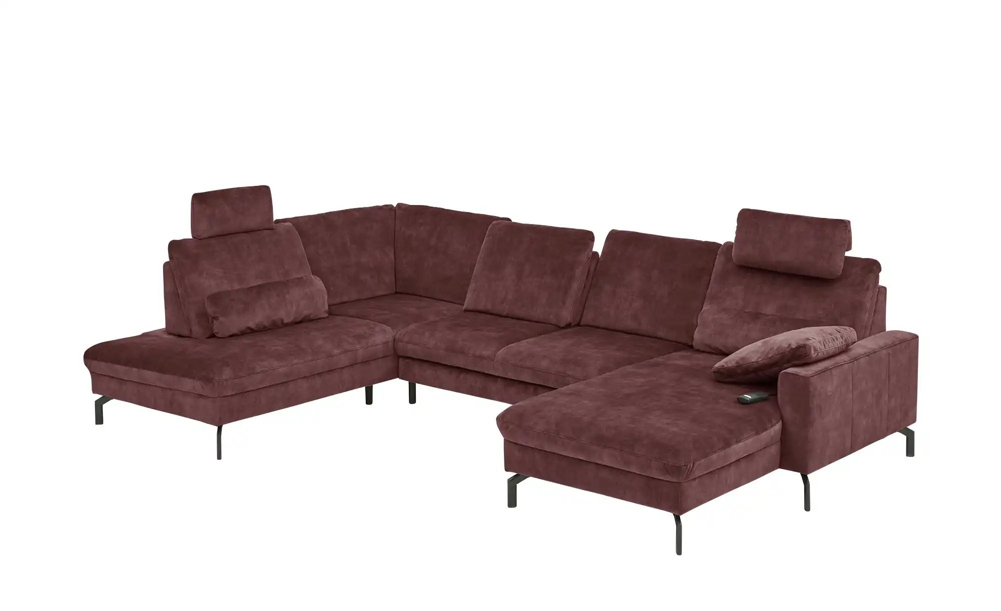 meinSofa Wohnlandschaft aus Mikrofaser Grace ¦ rot ¦ Maße (cm): B: 332 H: 8 günstig online kaufen