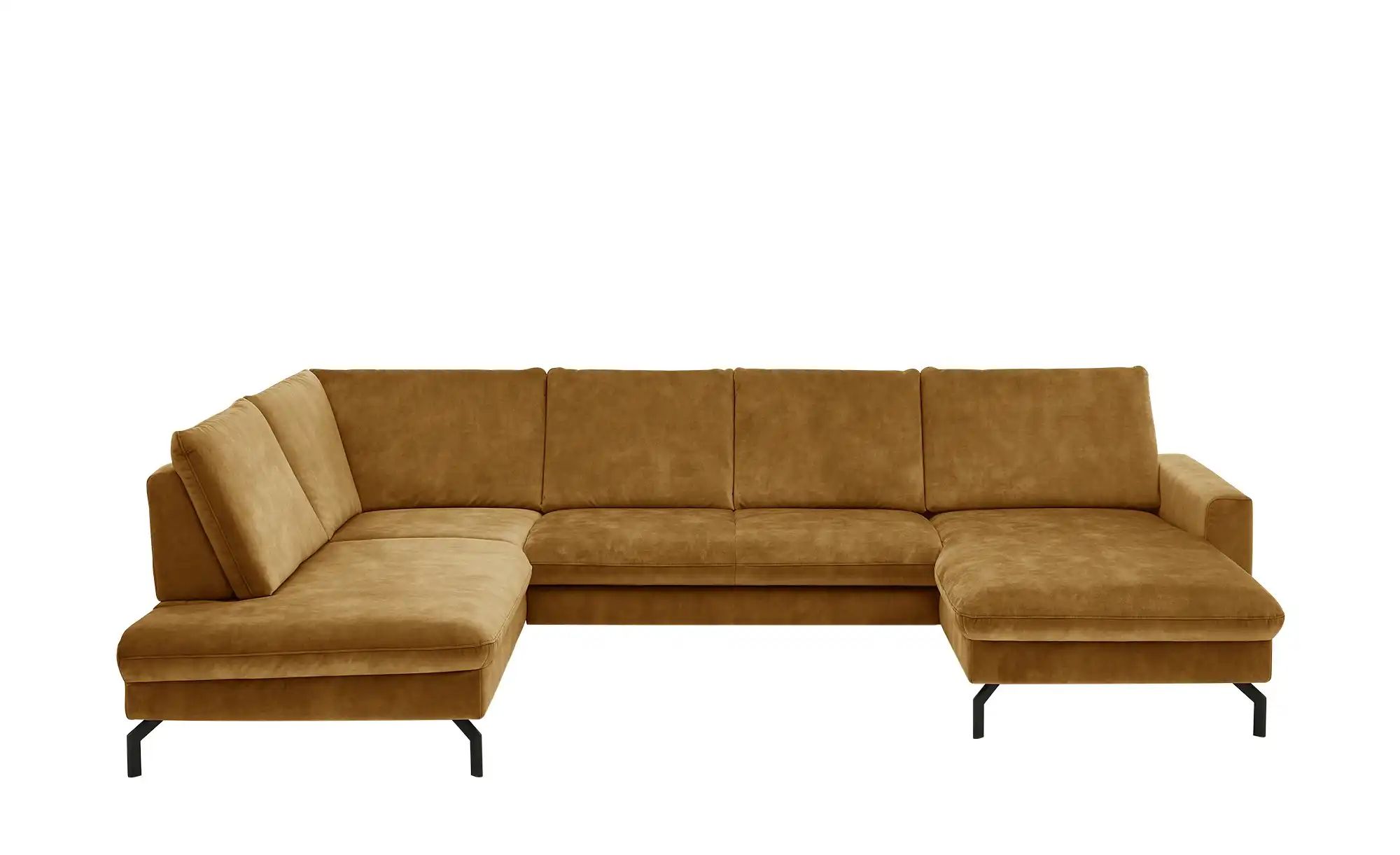 meinSofa Wohnlandschaft aus Mikrofaser Grace ¦ gold ¦ Maße (cm): B: 337 H: günstig online kaufen