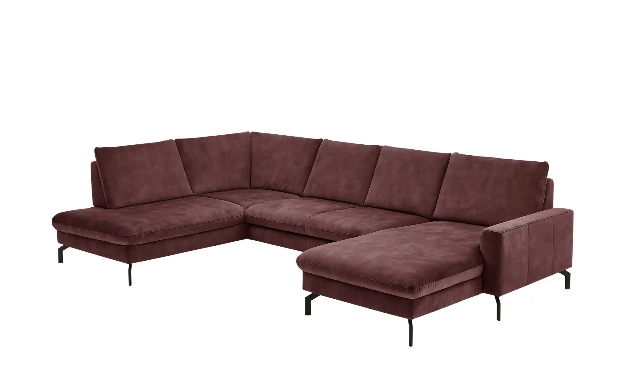 meinSofa Wohnlandschaft aus Mikrofaser Grace ¦ rot ¦ Maße (cm): B: 337 H: 8 günstig online kaufen