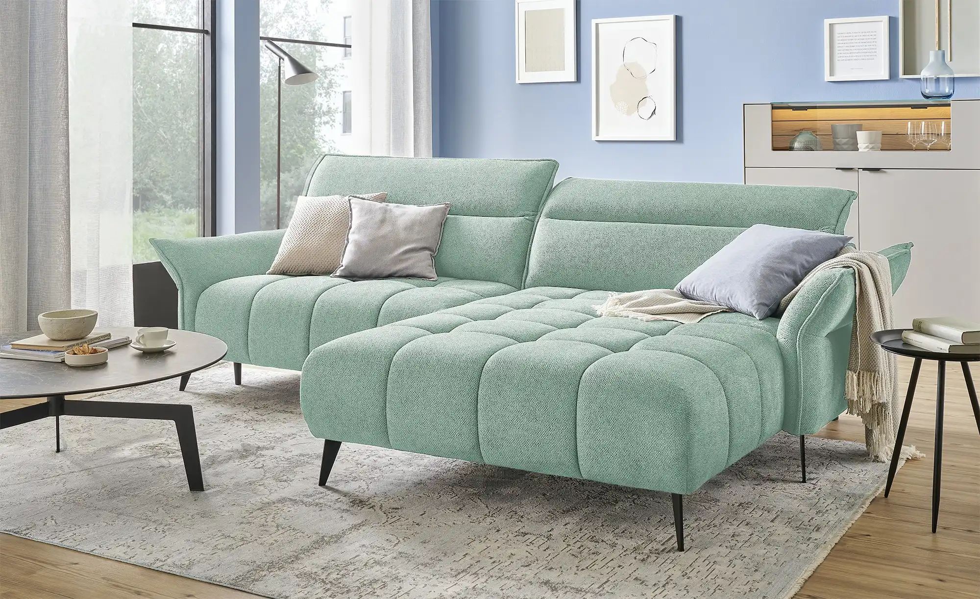 switch Ecksofa  Cavani ¦ türkis/petrol ¦ Maße (cm): B: 272 H: 95 T: 180 Pol günstig online kaufen