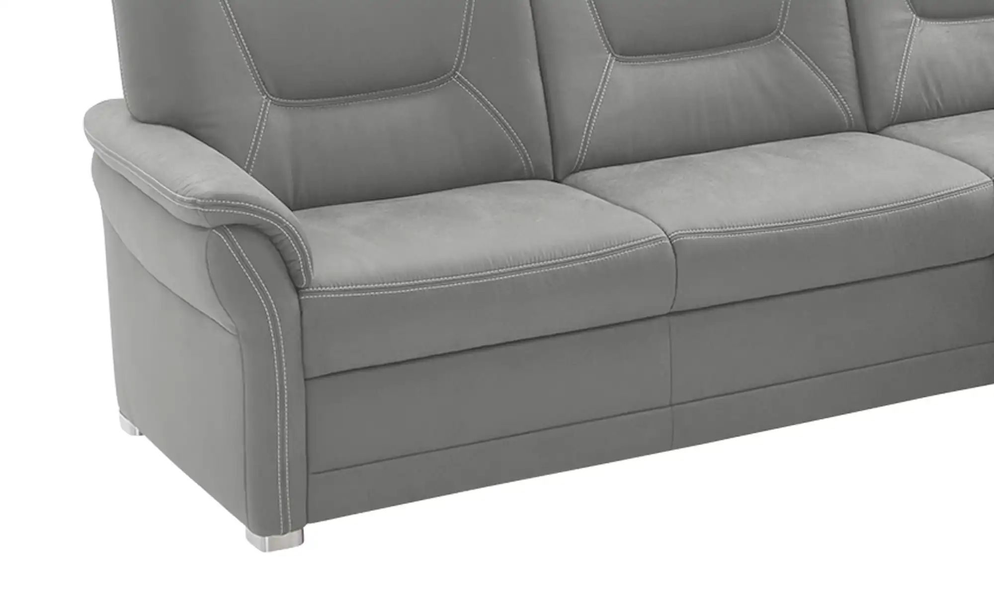 meinSofa Ecksofa aus Mikrofaser Edda ¦ grau ¦ Maße (cm): B: 253 H: 96 T: 23 günstig online kaufen