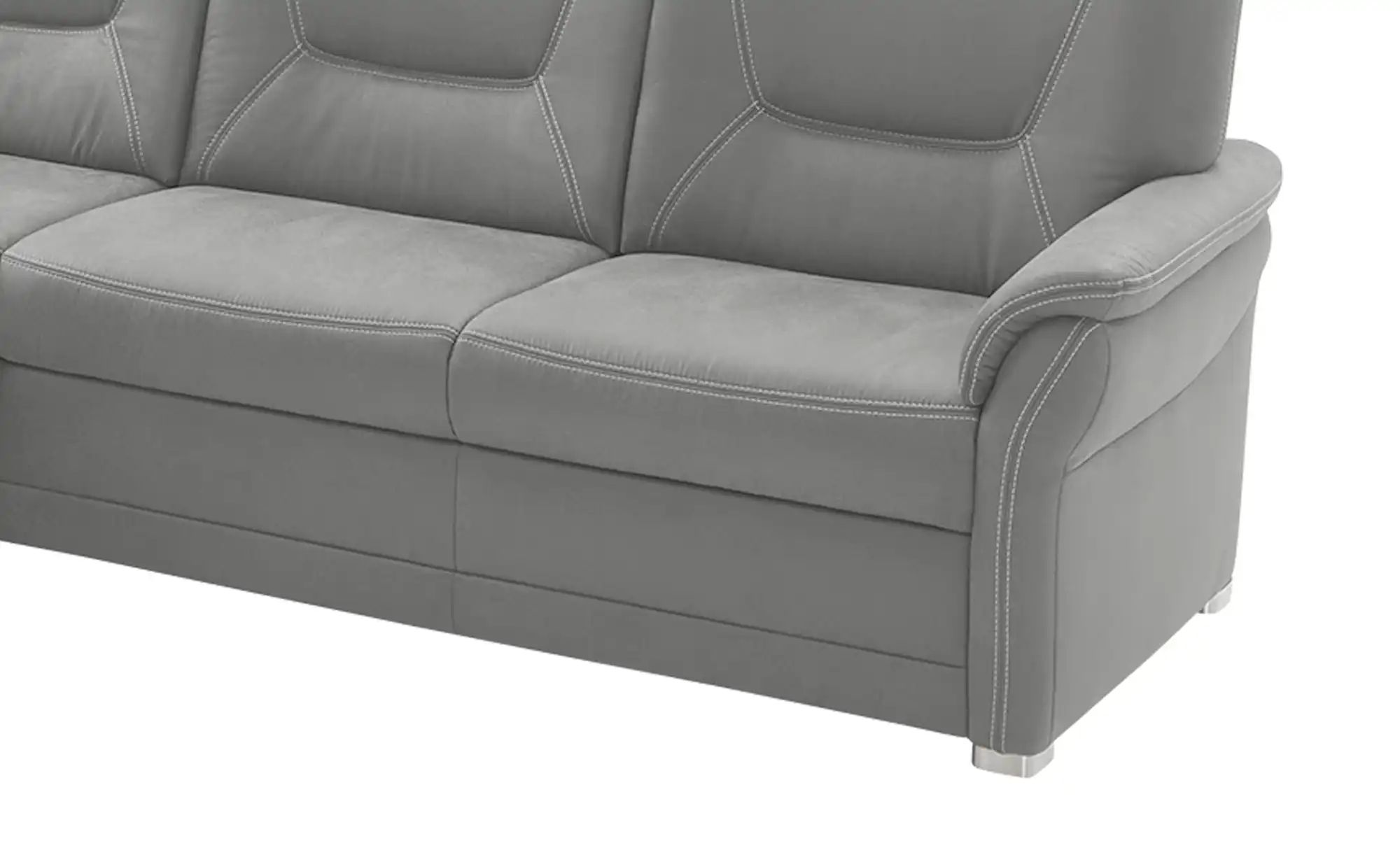 meinSofa Ecksofa aus Mikrofaser Edda ¦ grau ¦ Maße (cm): B: 253 H: 96 T: 23 günstig online kaufen