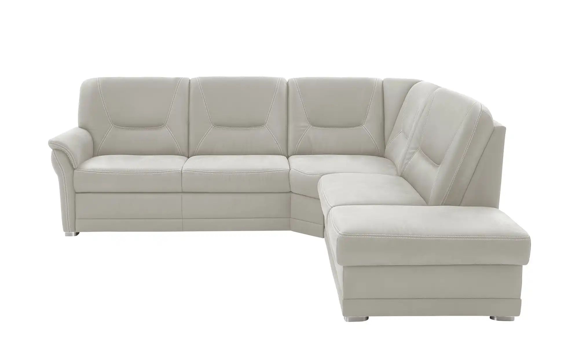 meinSofa Ecksofa aus Mikrofaser Edda ¦ silber ¦ Maße (cm): B: 253 H: 96 T: günstig online kaufen