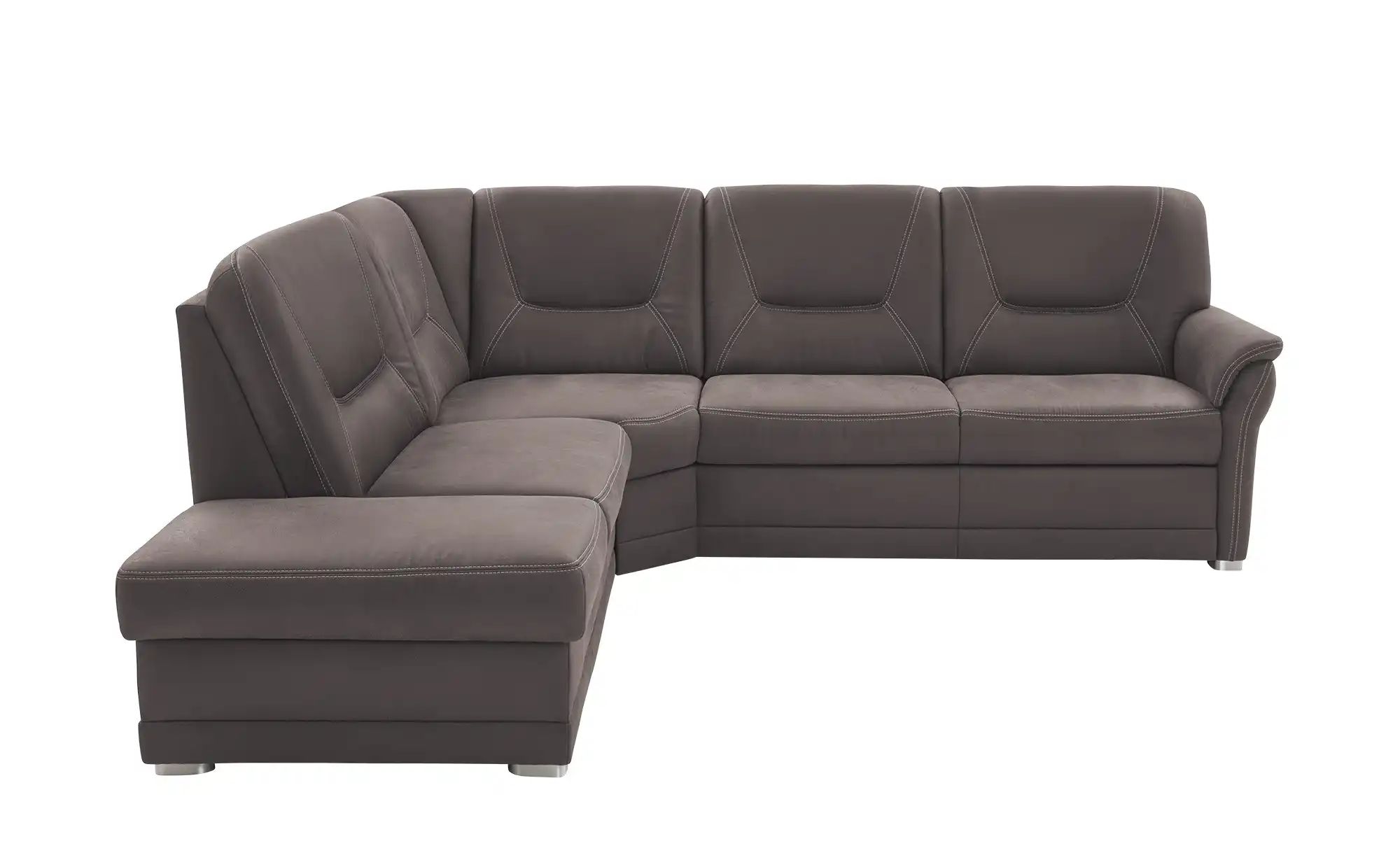 meinSofa Ecksofa aus Mikrofaser Edda ¦ braun ¦ Maße (cm): B: 253 H: 96 T: 2 günstig online kaufen