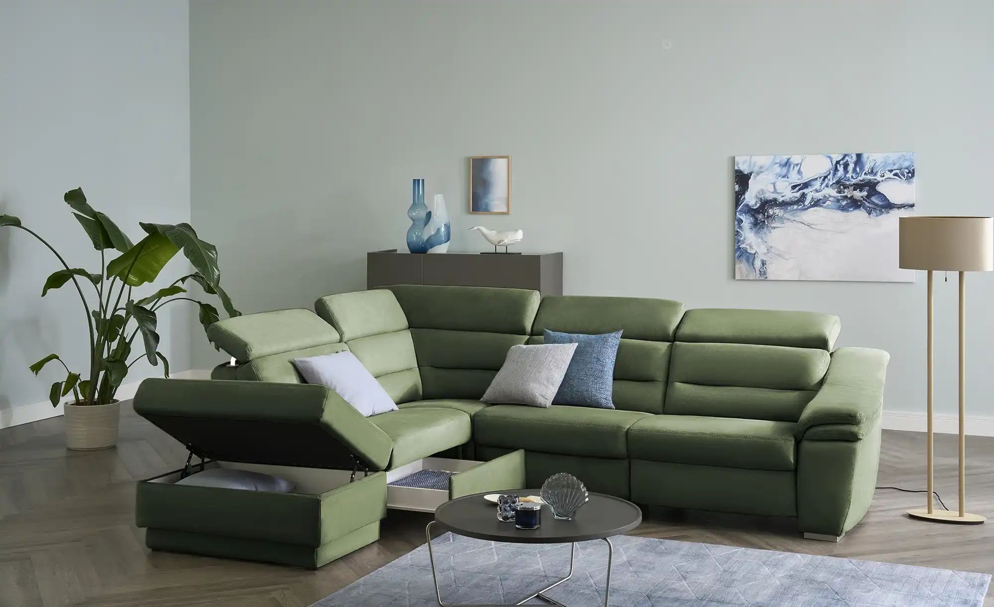 Thumbnail - meinSofa Ecksofa Ivonne ¦ grün ¦ Maße (cm): B: 294 T: 245.0 Polstermöbel > Sofas > Ecksofas - Höffner