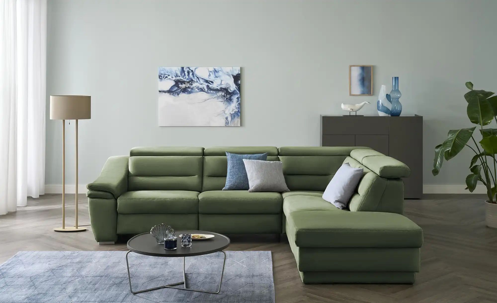 Thumbnail - meinSofa Ecksofa  Ivonne ¦ grün ¦ Maße (cm): B: 294 H: 84 T: 245.0 Polstermöbel > Sofas > Ecksofas - Höffner