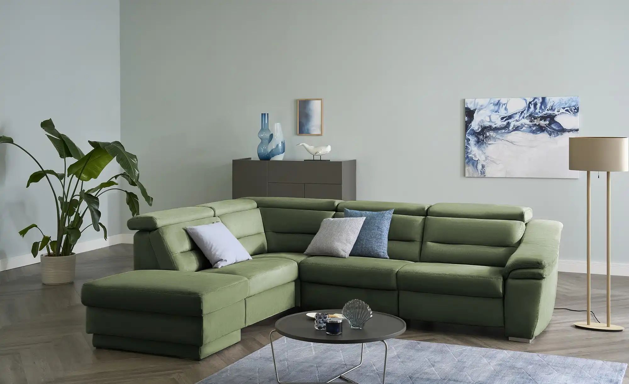 Thumbnail - meinSofa Ecksofa  Ivonne ¦ grün ¦ Maße (cm): B: 294 H: 84 T: 245.0 Polstermöbel > Sofas > Ecksofas - Höffner