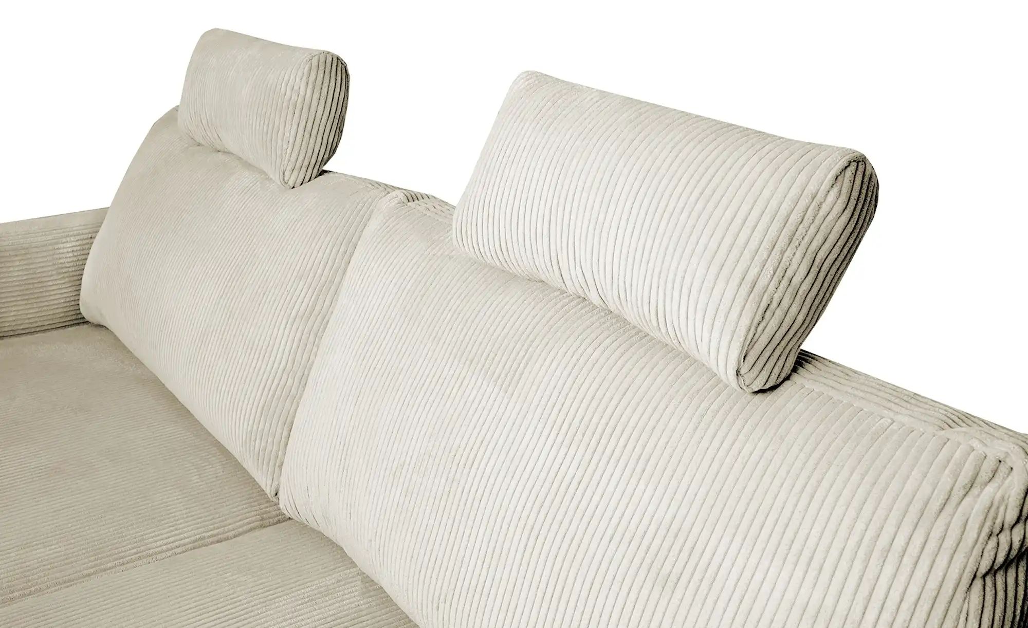 Thumbnail - uno Ecksofa trendiger Cordstoff Livorno ¦ creme ¦ Maße (cm): B: 221 H: 105 T: 153.0 Polstermöbel > Sofas > Ecksofas - Hö...