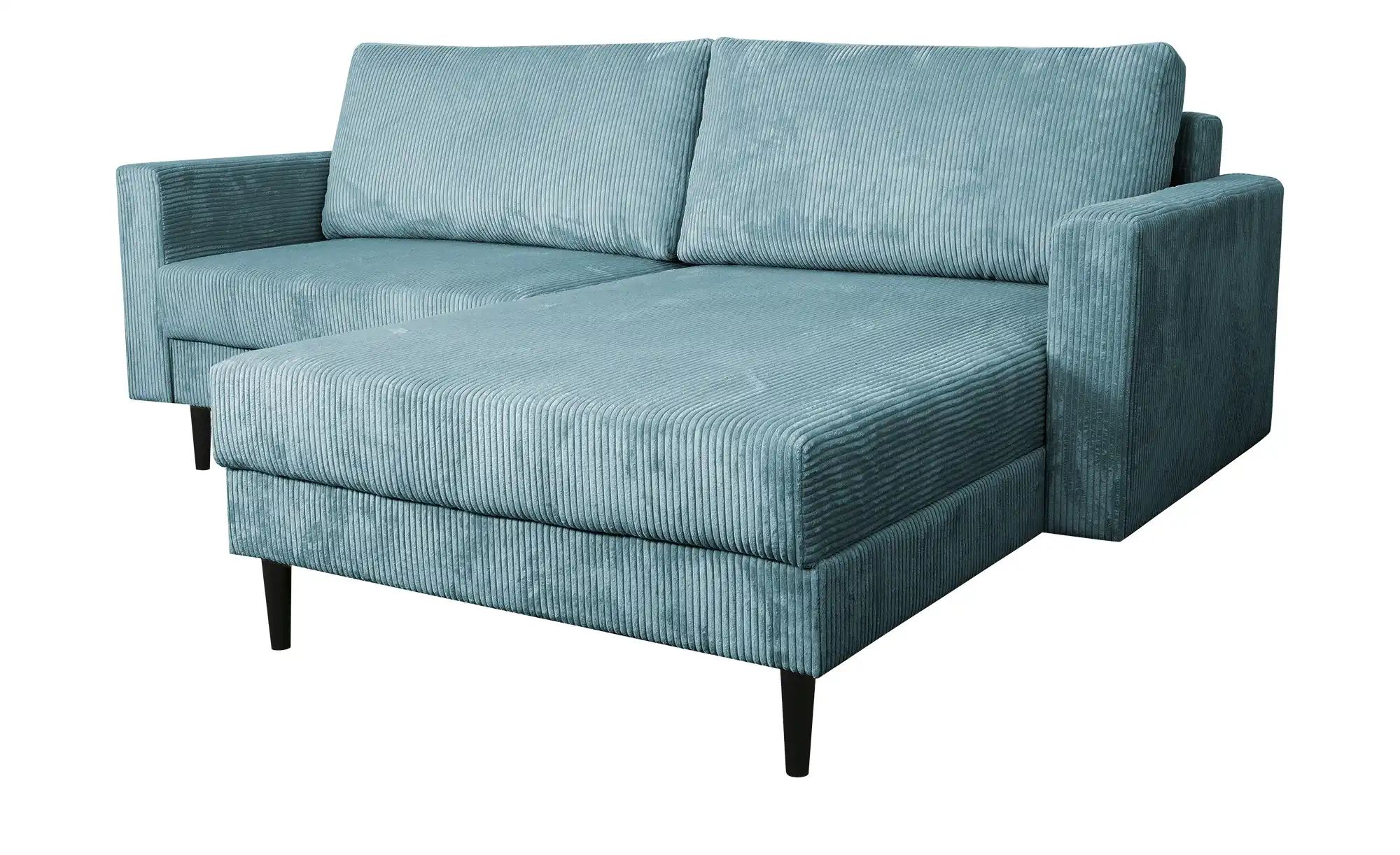 Thumbnail - uno Ecksofa trendiger Cordstoff Livorno ¦ blau ¦ Maße (cm): B: 221 H: 105 T: 153.0 Polstermöbel > Sofas > Ecksofas - Höf...